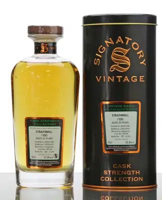 Strathmill 25 Years Old 1990 Signatory Vintage Cask Strength Collection