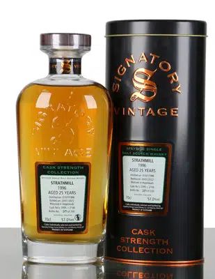 Strathmill 25 Years Old 1996 Signatory Vintage Cask Strength Collection Cask Nos 2095 2106