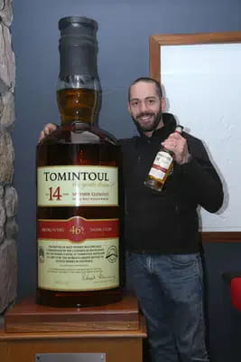 Tomintoul 14 Years Old **Worlds Largest Bottle Of Single Malt Whisky** (105.3 Litres) For Auction
