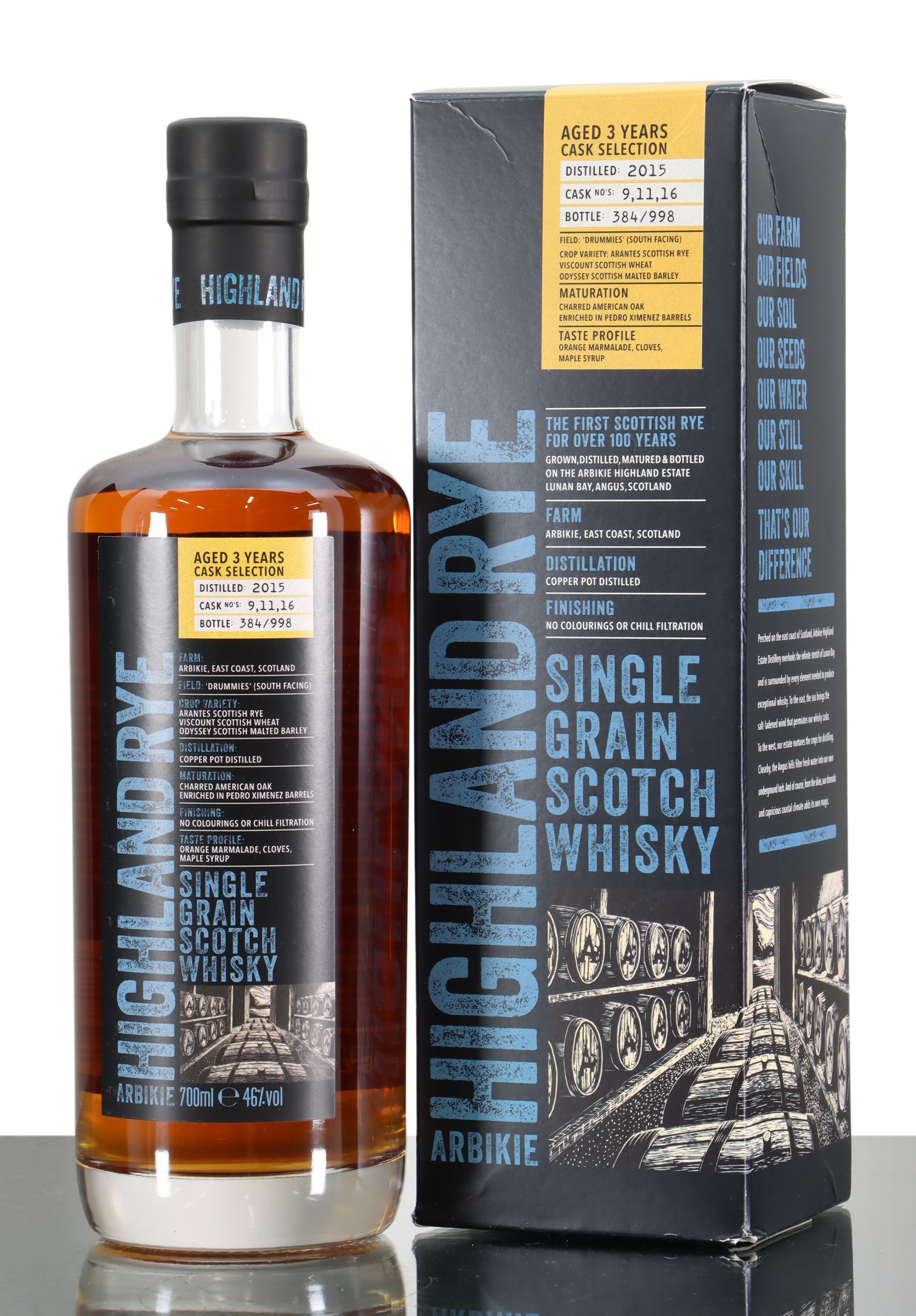 Arbikie 3 Years Old 2015 Highland Rye