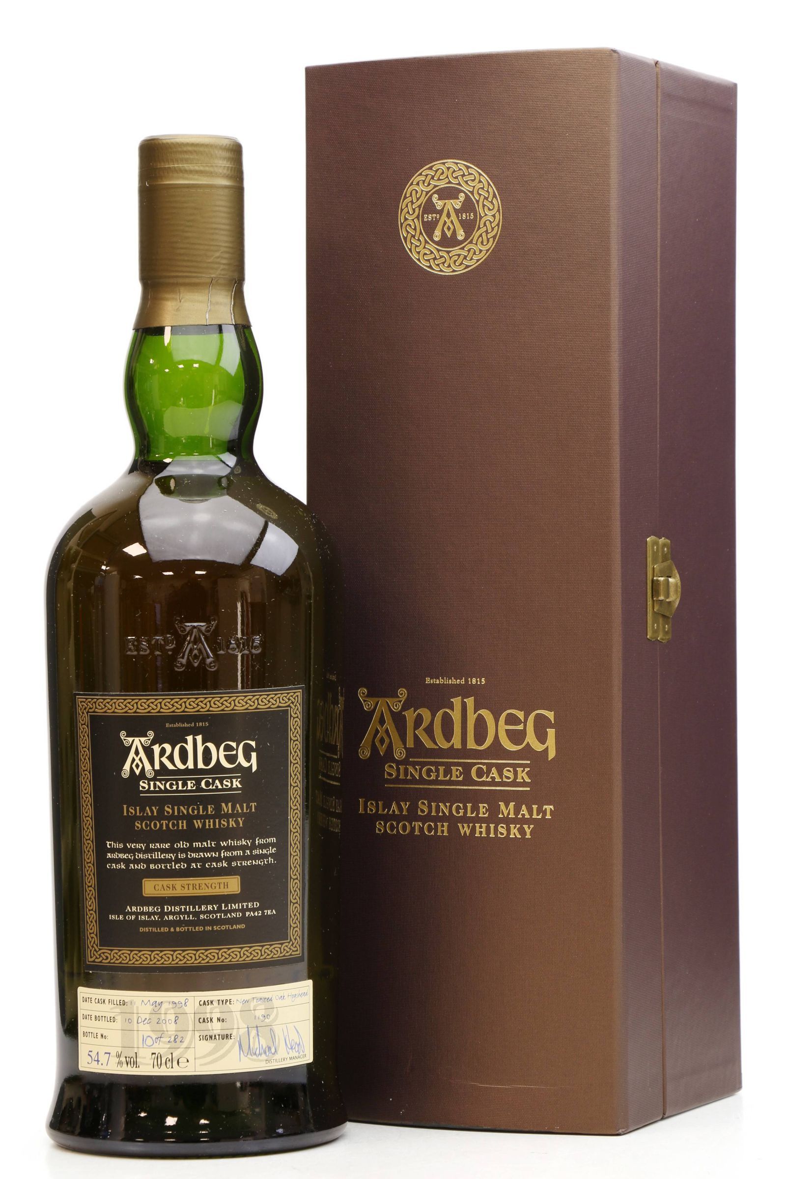 Ardbeg 10 1998 2008 Single Cask No 1190