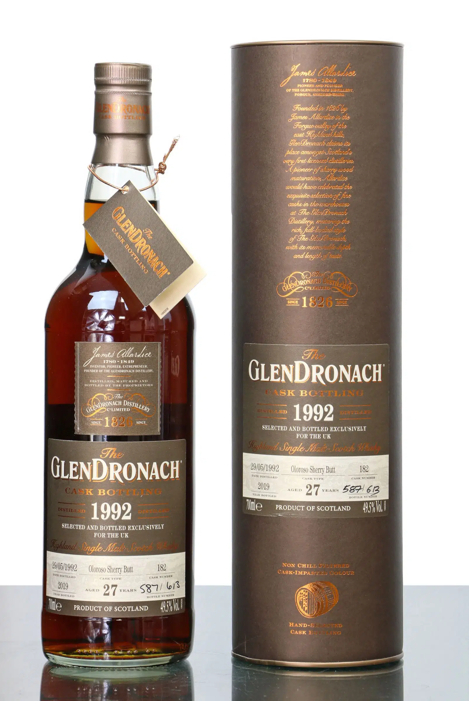 Glendronach 27 1992 Single Cask No 182 Uk Exclusive