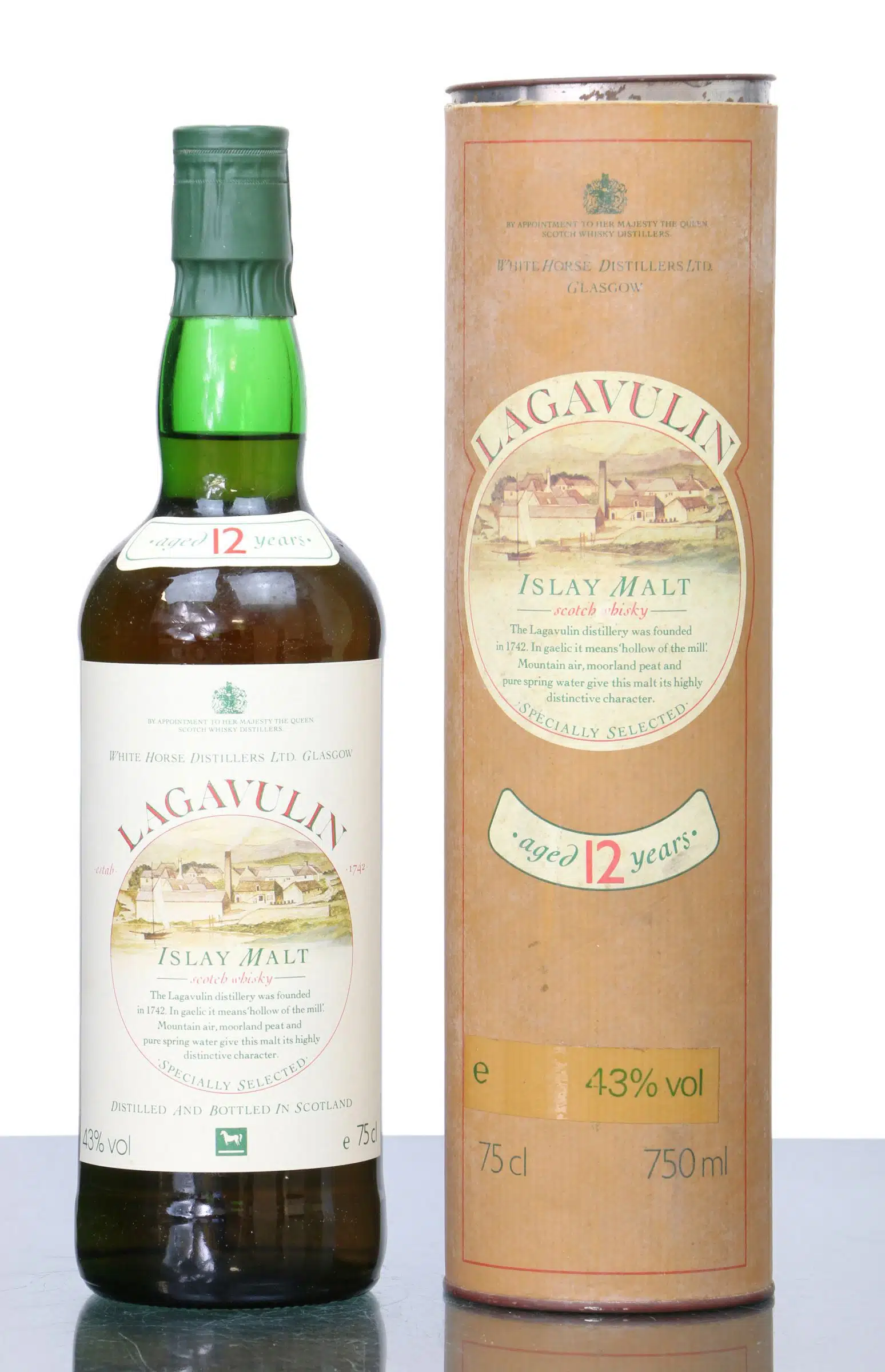 Lagavulin 12 White Horse 1980 S Montenegro Import
