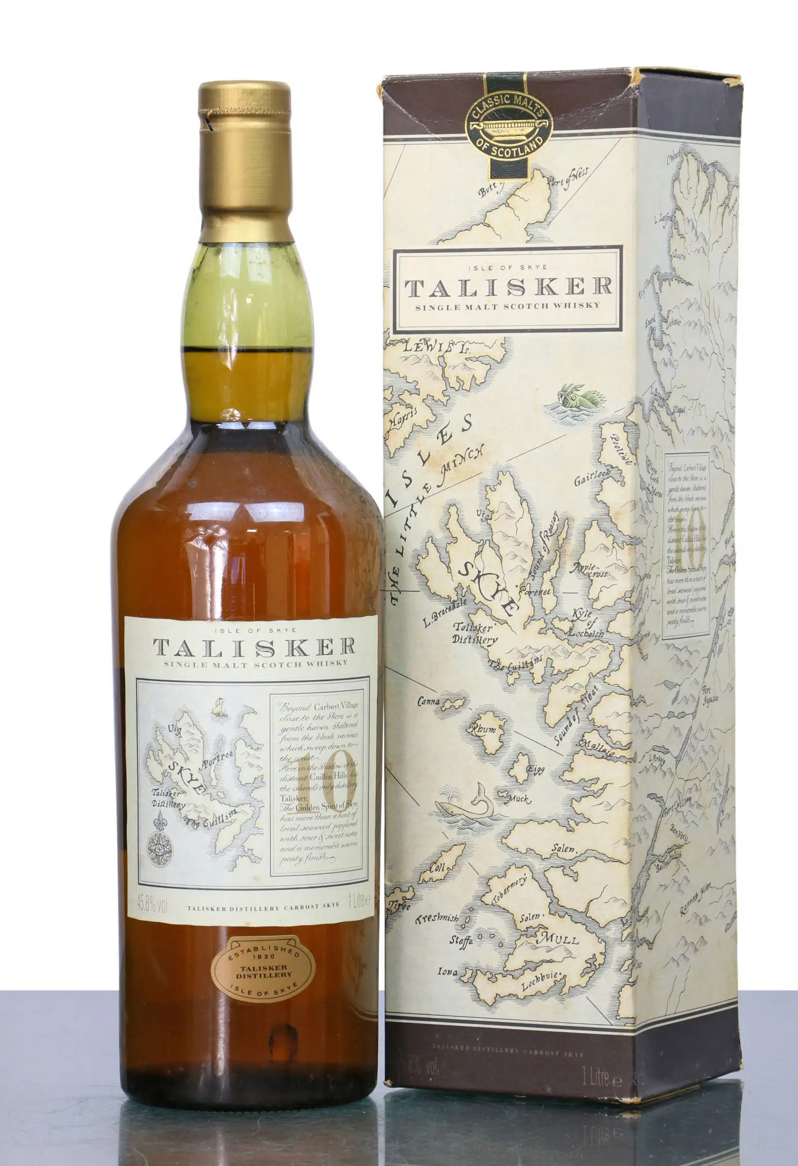 Talisker 10 Map Label Circa 1990 S