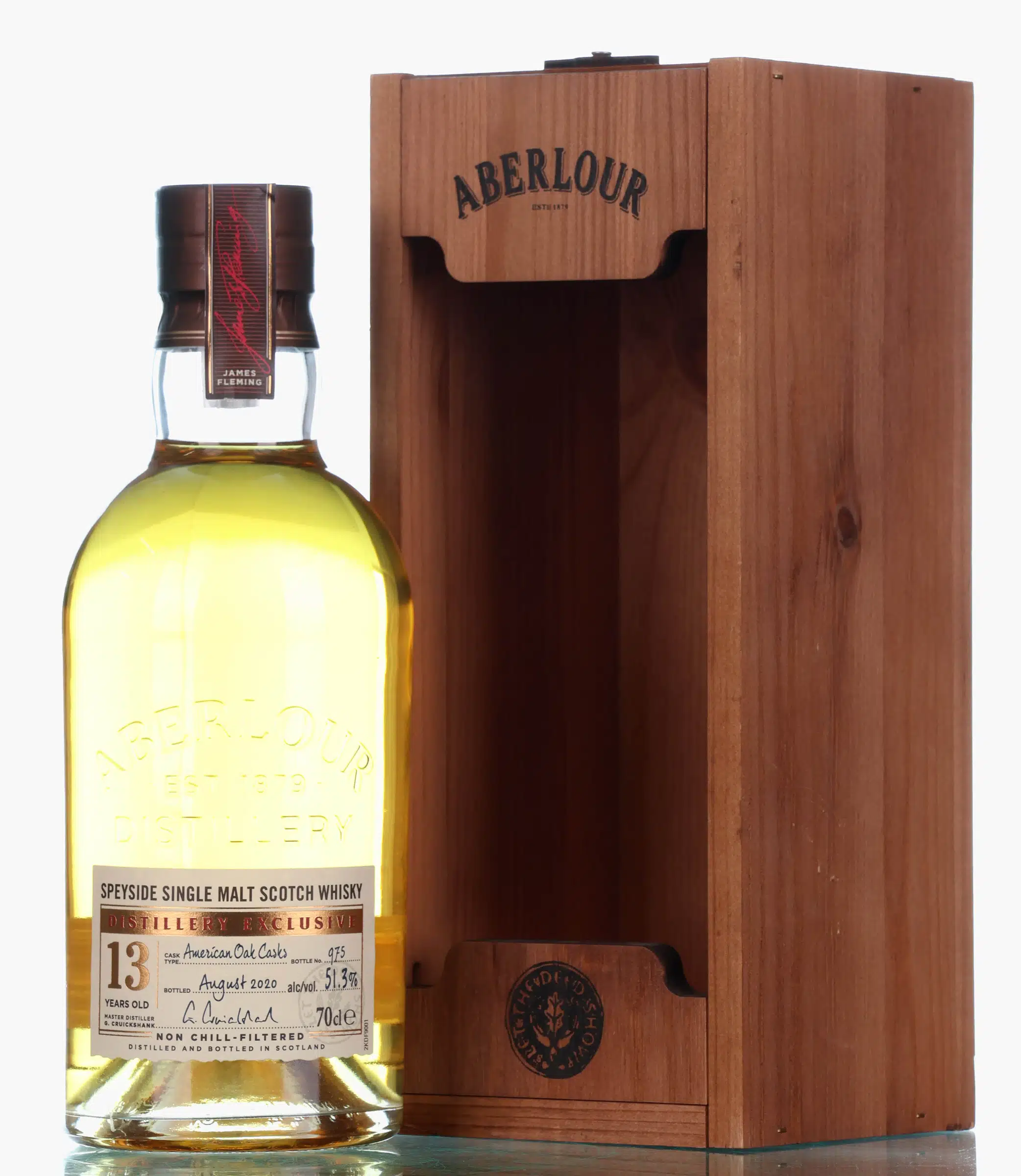 Aberlour Distillery Exclusive American Oak 13 Year Old, American Oak Cask, 2020, 51.3% whisky bottle