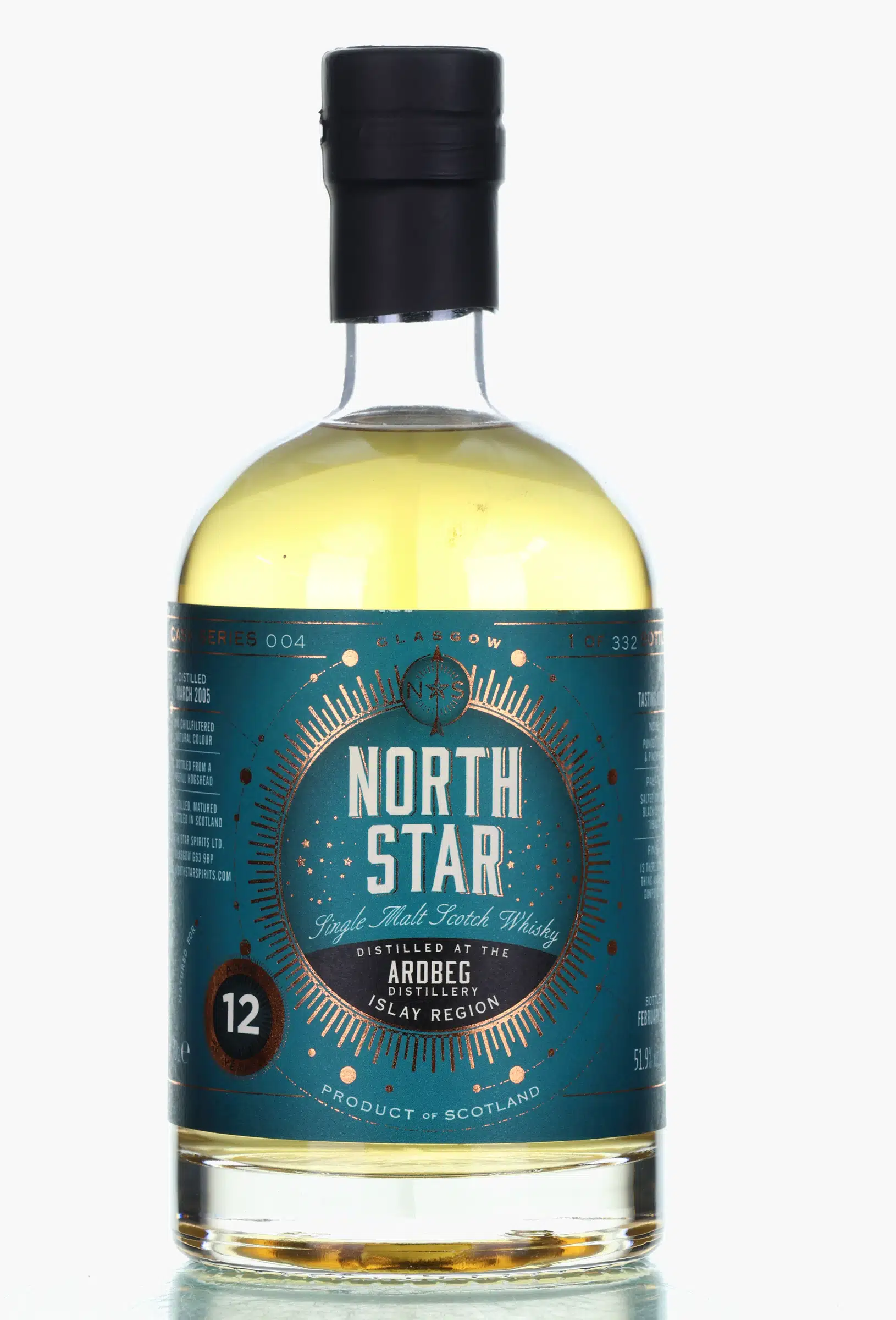 Ardbeg Cask Series 004 12 Year Old, Bourbon Cask, 2005, North Star Spirits, 51.9% whisky bottle