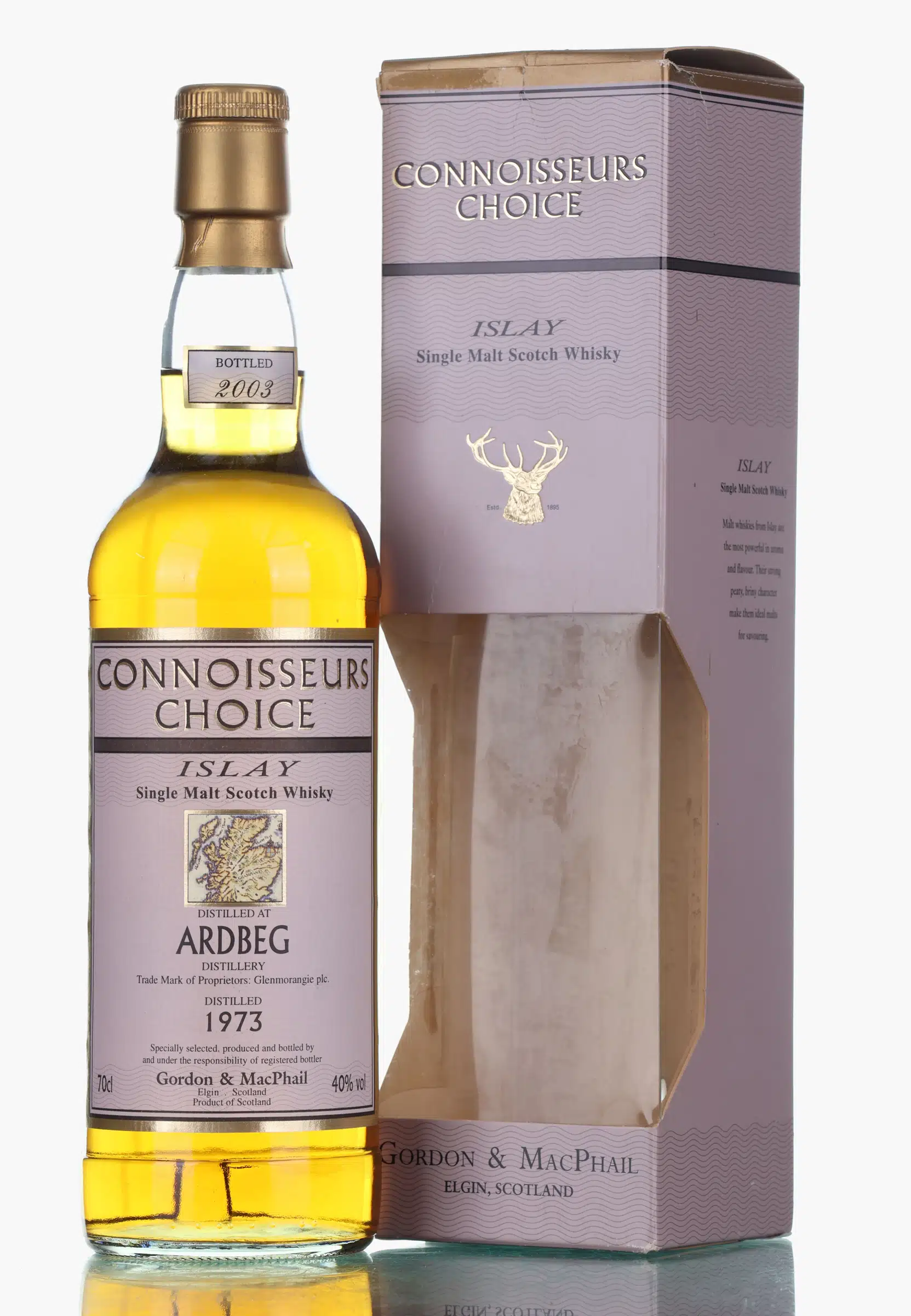 Ardbeg Connoisseurs Choice 30 Year Old, 1973, Gordon & MacPhail, 40% whisky bottle