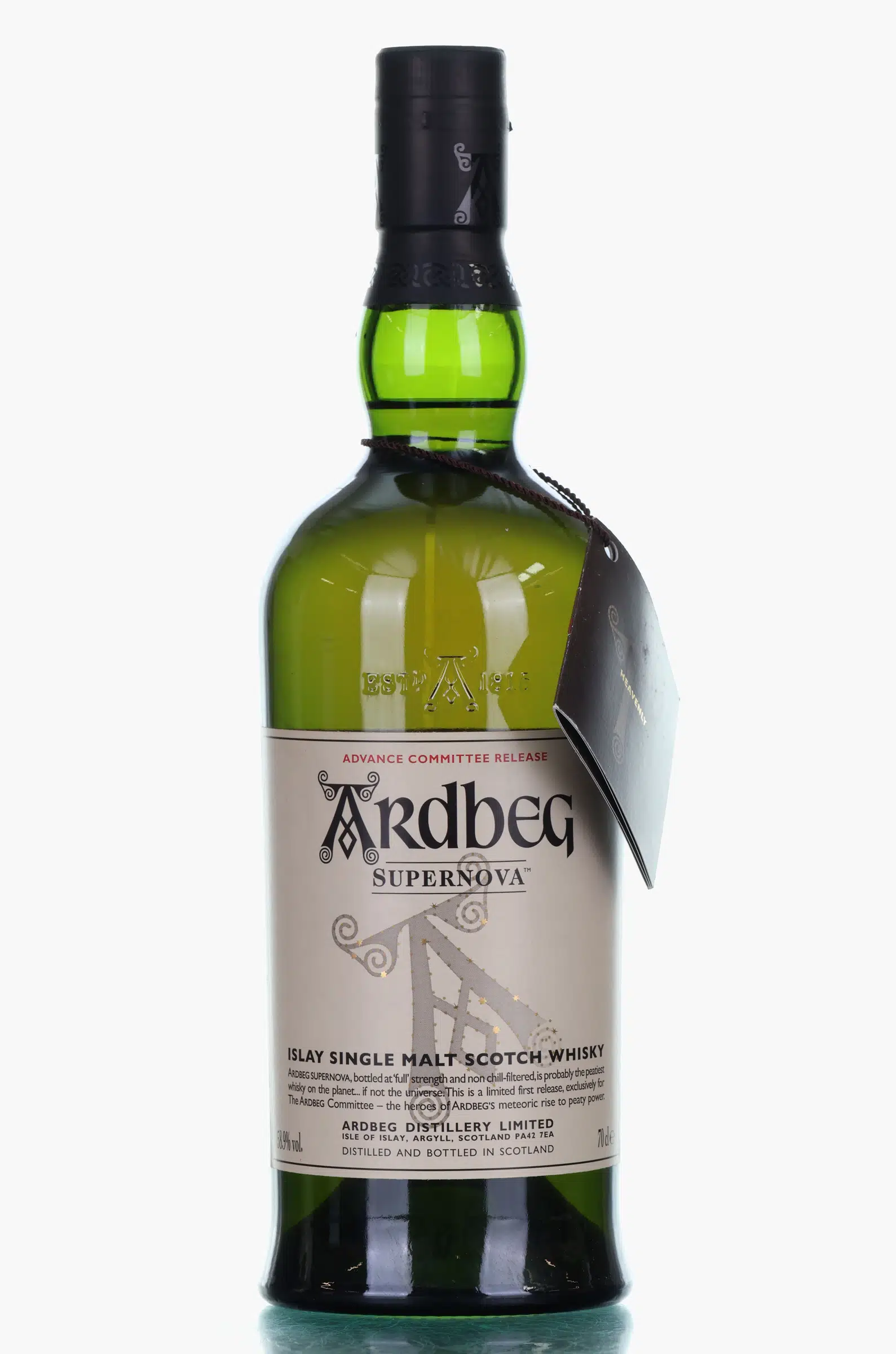 Ardbeg Supernova Advance Committee Release, ex-Bourbon Cask, 2009, 58.9% whisky bottle