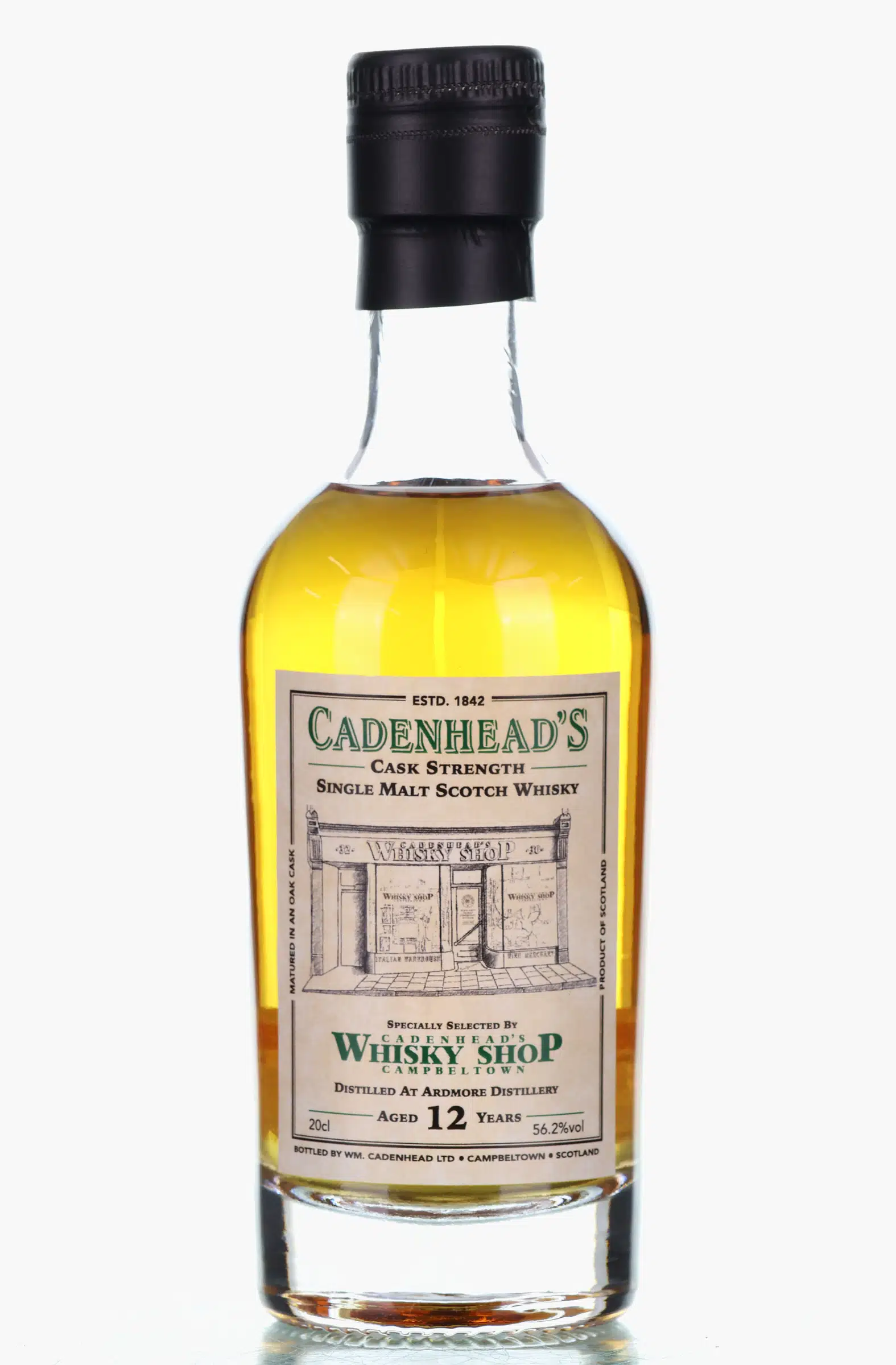 Ardmore Cadenhead's Whisky Shop Campbeltown 12 Year Old, Sauternes Hogshead Cask, 2012, Cadenhead's, 56.2% whisky bottle