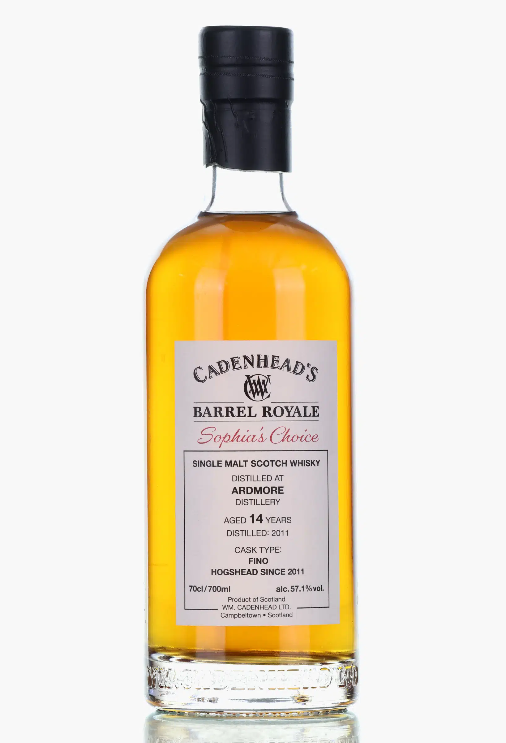 Ardmore 14 Years Old 2011 Cadenhead's Barrel Royale | Sophia's Choice, Sherry Cask, 2011, Cadenhead's, 57.1% whisky bottle