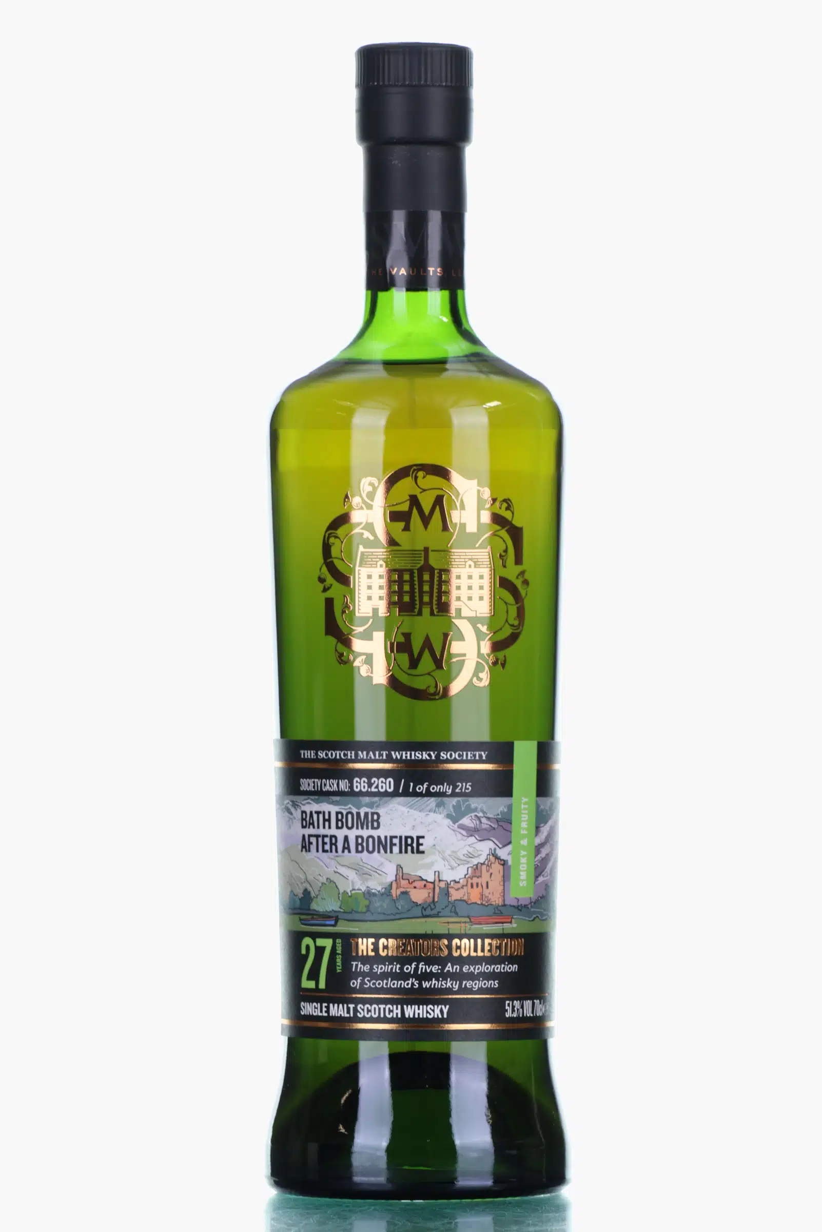 Ardmore The Creators Collection 27 Year Old, Wine Cask, Cask #66.260, 1998, The Scotch Malt Whisky Society, 51.3% whisky bottle