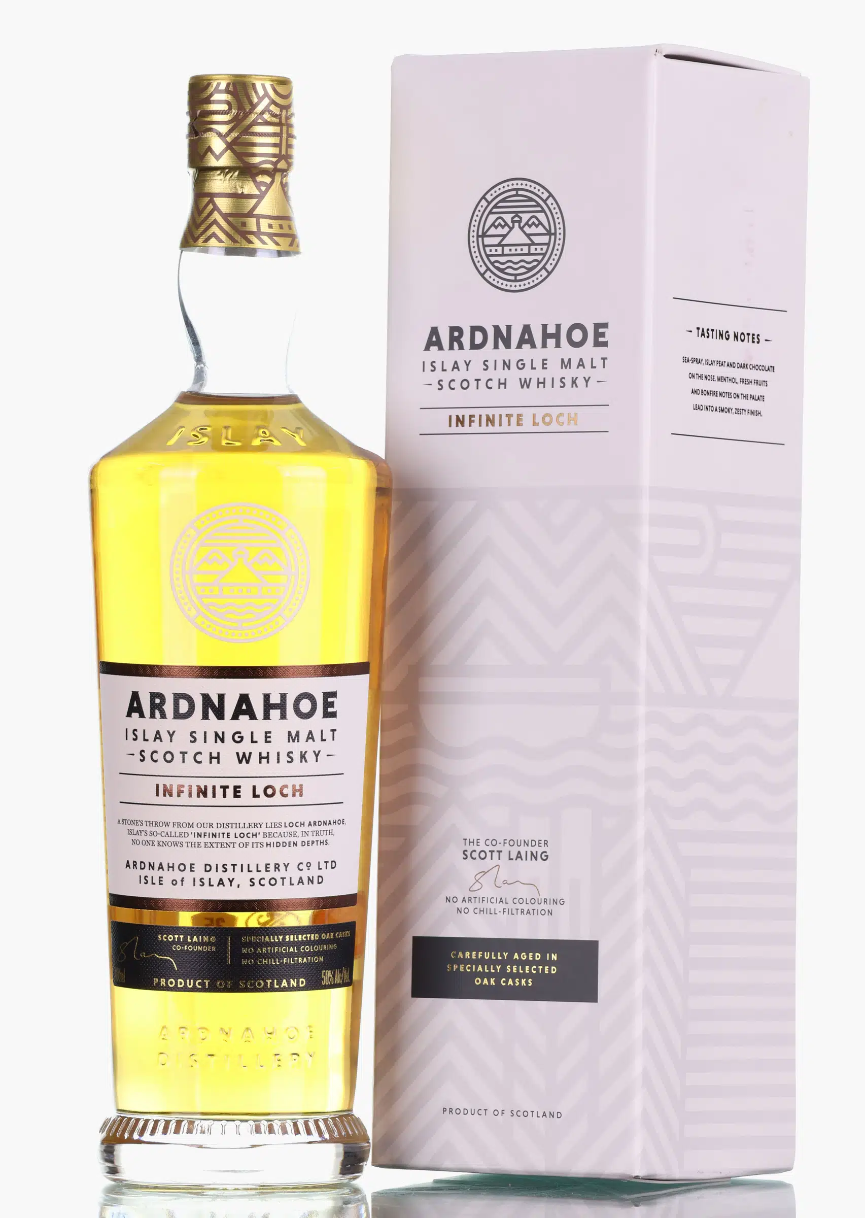 Ardnahoe Infinite Loch, Bourbon & Oloroso Sherry Cask, 2024, 50% whisky bottle