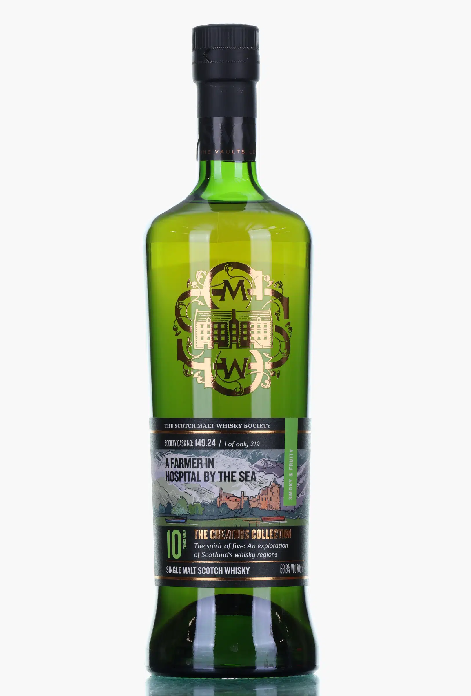 Ardnamurchan A Farmer In Hospital By The Sea 10 Year Old, Bourbon Cask, Cask #149.24, 2015, The Scotch Malt Whisky Society, 63.8% whisky bottle