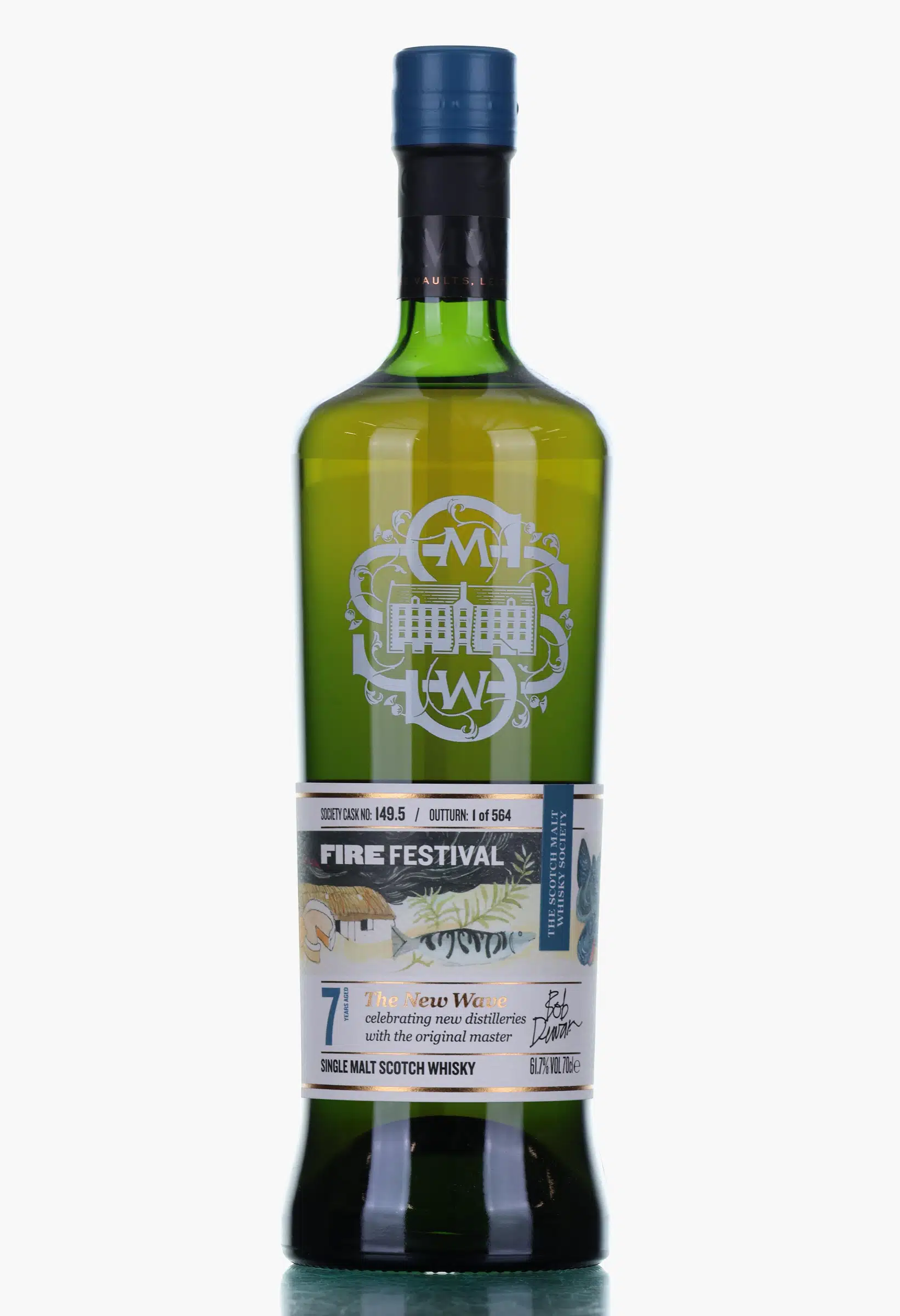 Ardnamurchan Fire Festival (The New Wave) 7 Year Old, 1st Fill Ex-Oloroso Sherry Butt Cask, Cask #149.5, 2015, The Scotch Malt Whisky Society, 61.7% whisky bottle