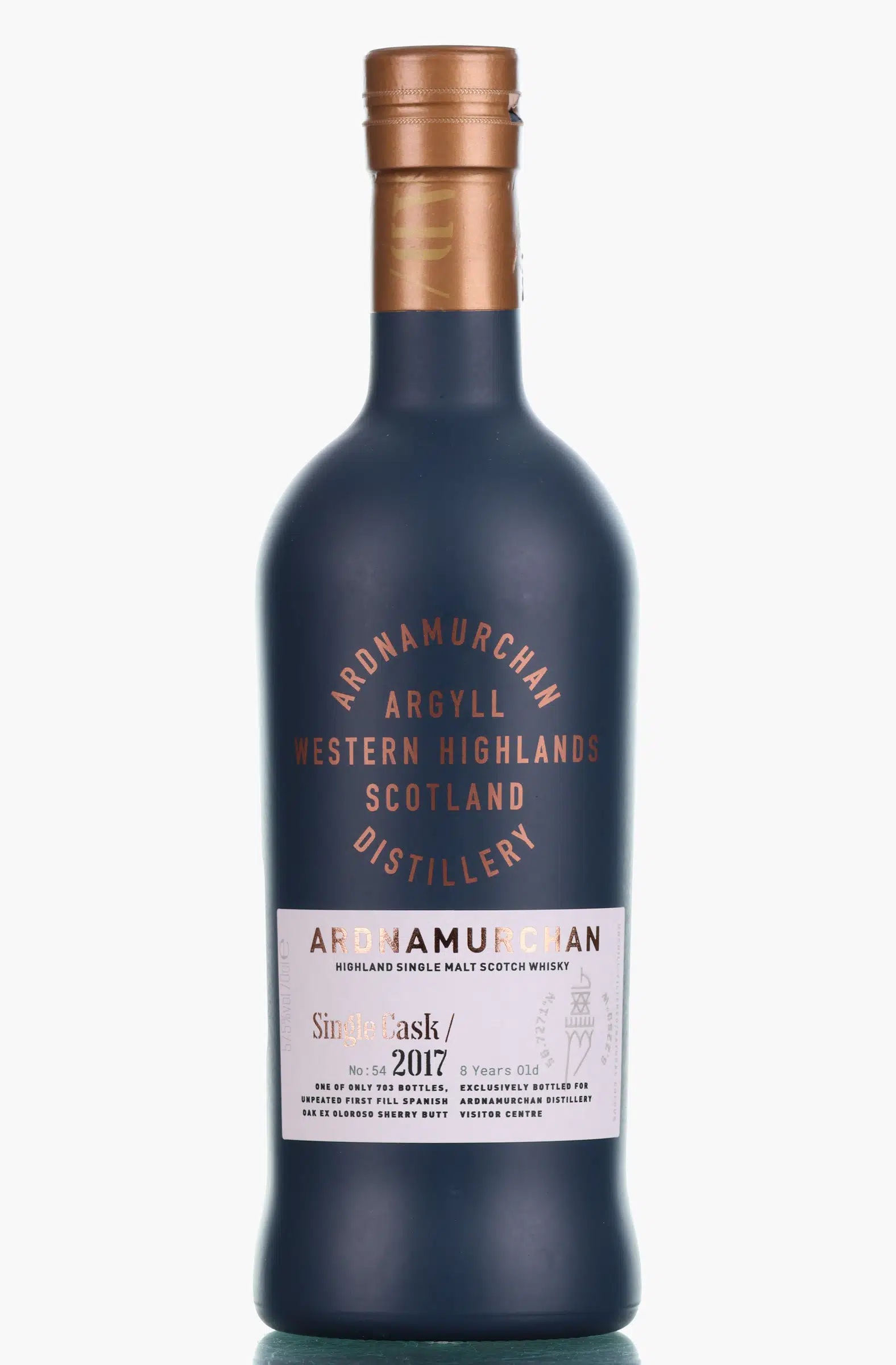 Ardnamurchan For Visitor Centre 8 Year Old, Oloroso Sherry Cask, Cask #54, 2025, 57.5% whisky bottle