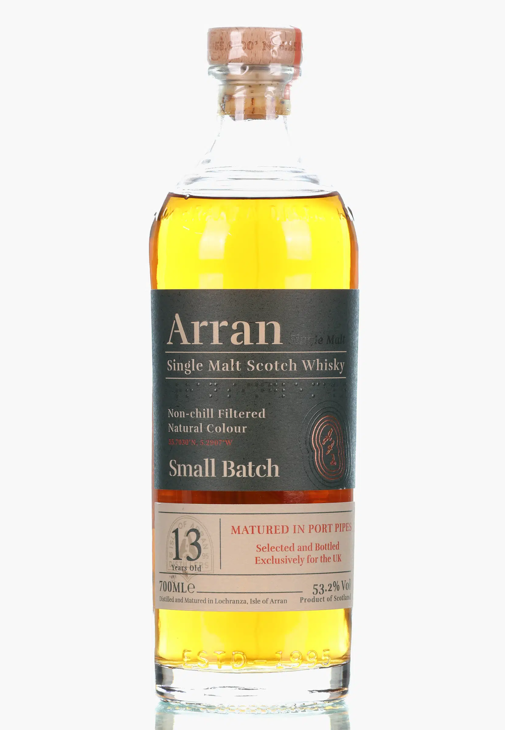Arran 13 Year Old Small Batch UK Exclusive, Port Cask, 2024, 53.2% whisky bottle