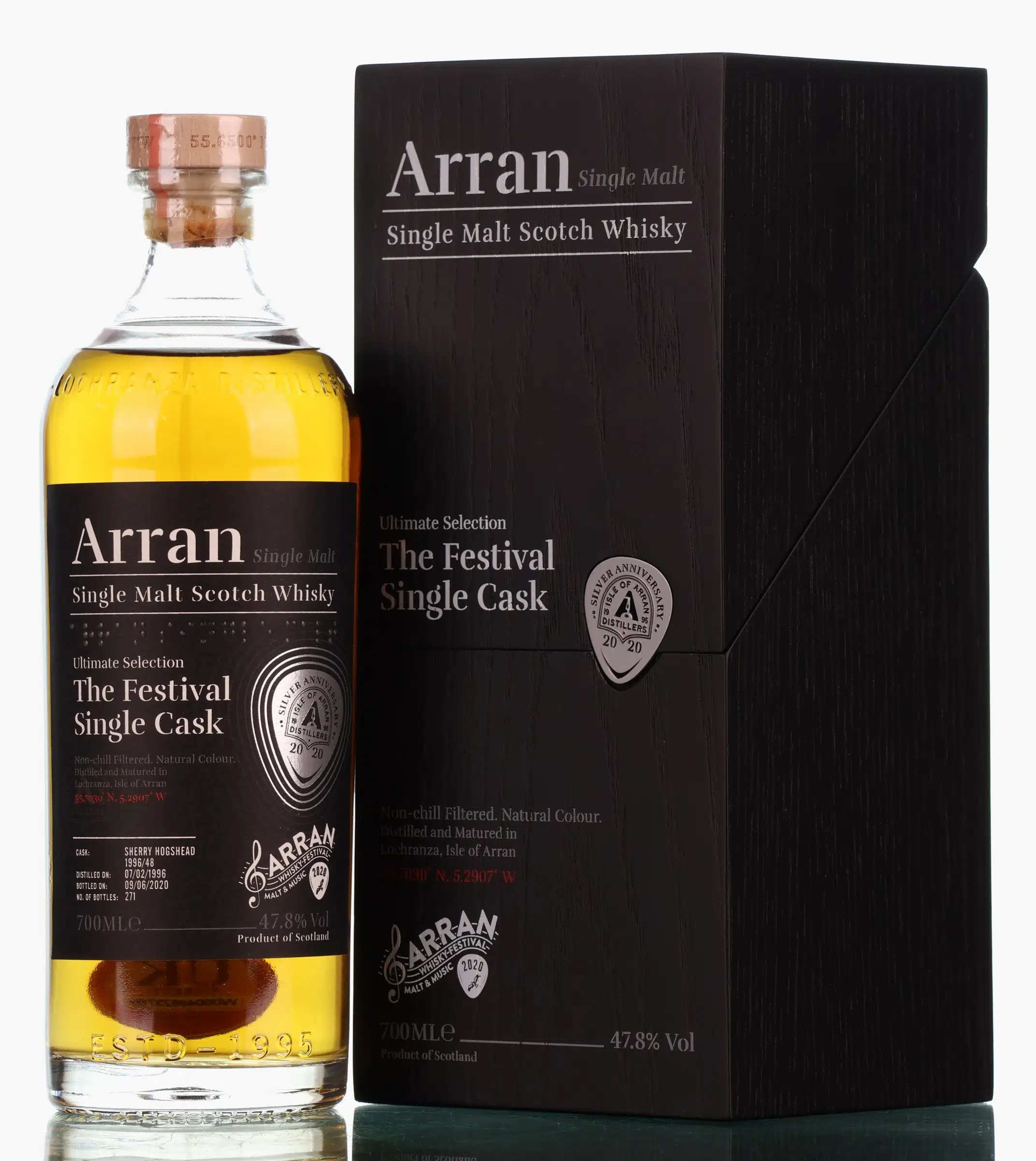 Arran Malt & Music Festival 24 Year Old, Sherry Hogshead Cask, Cask #48, 2020, 47.8% whisky bottle