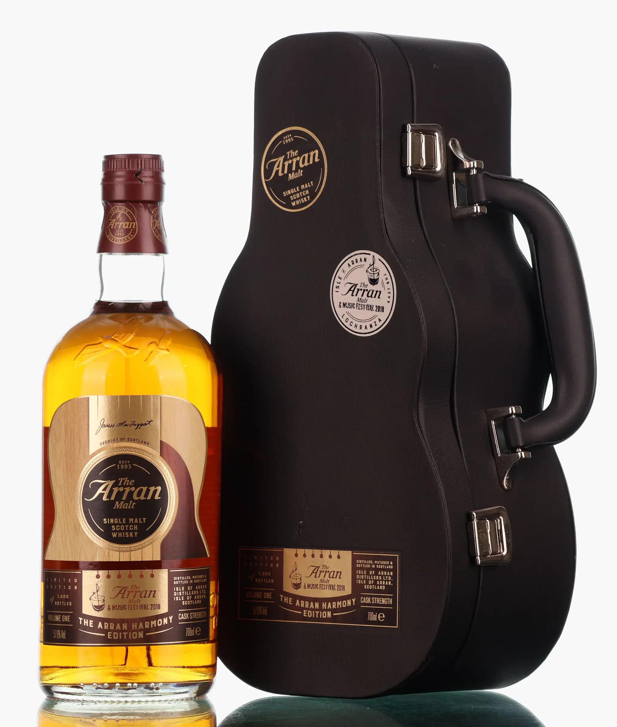 Arran Malt & Music Festival 2018 Harmony Edition, French Oak, Spanish Oak & American Oak Cask, 2018, 57.6% whisky bottle
