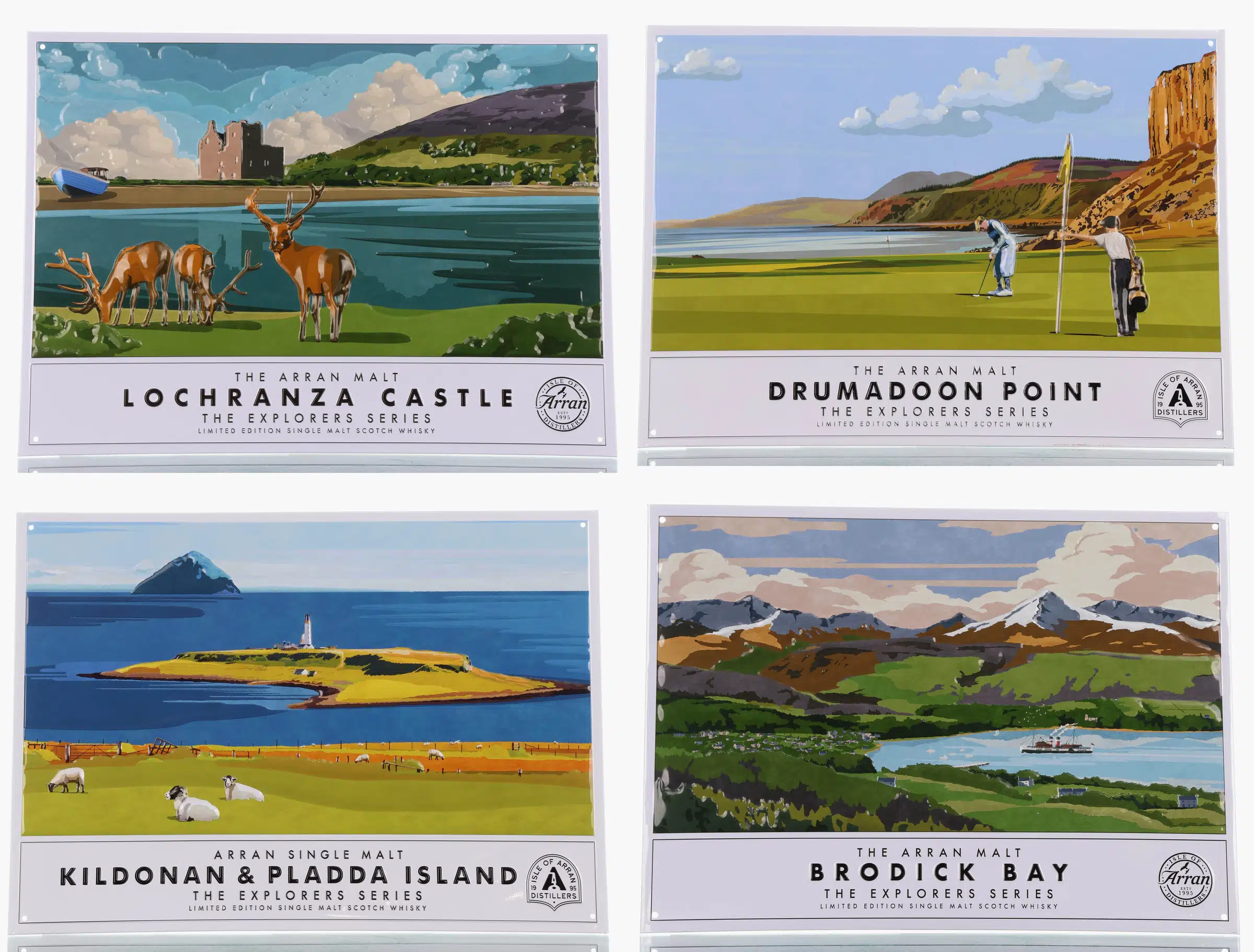 Arran The Explorers Series Metallic Plaques x 4