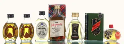 Assorted Miniatures X7 Includes Glenfarclasglenlivet 70 Proof