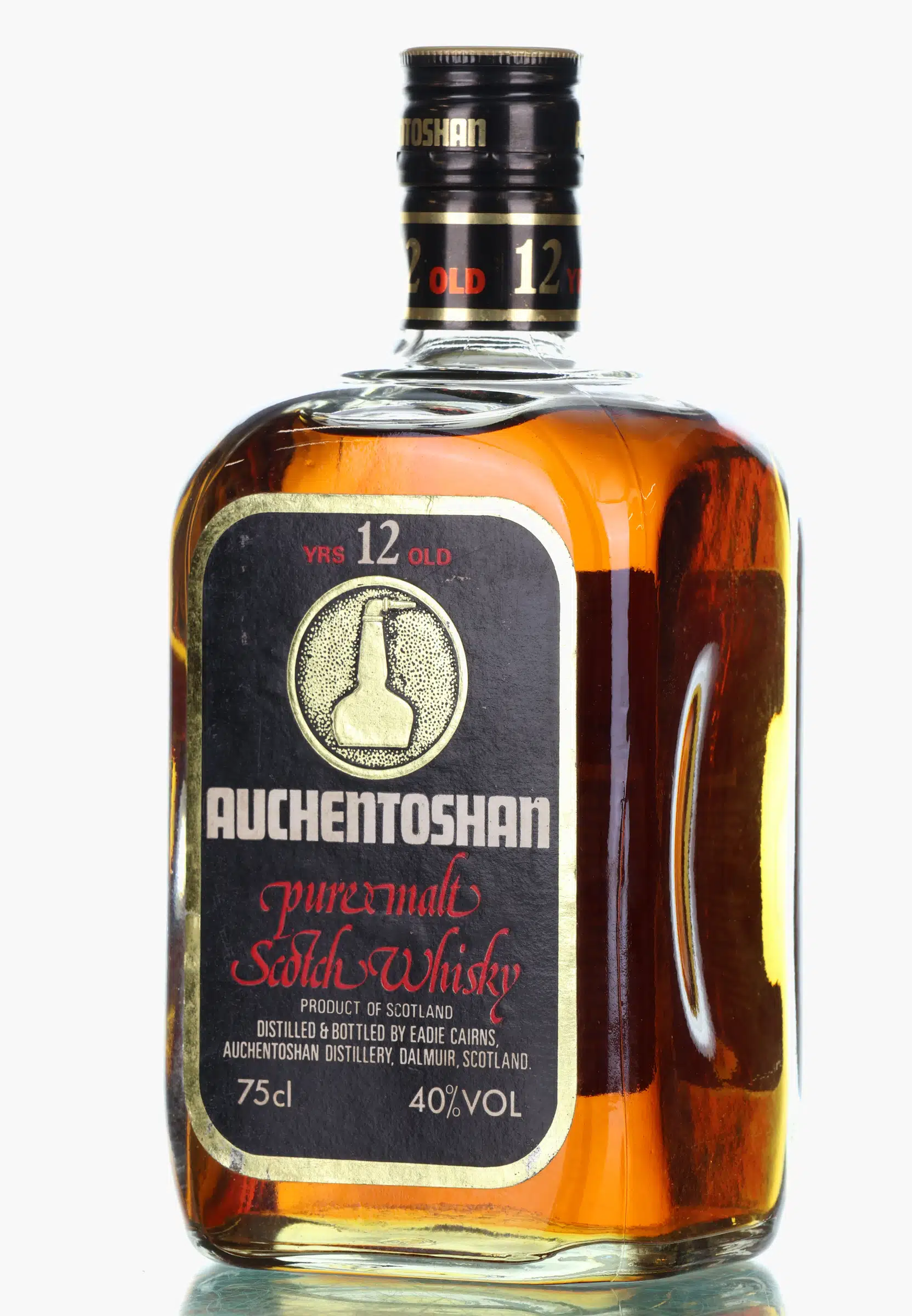 Auchentoshan 12 Year Old, 1980s, 40% whisky bottle