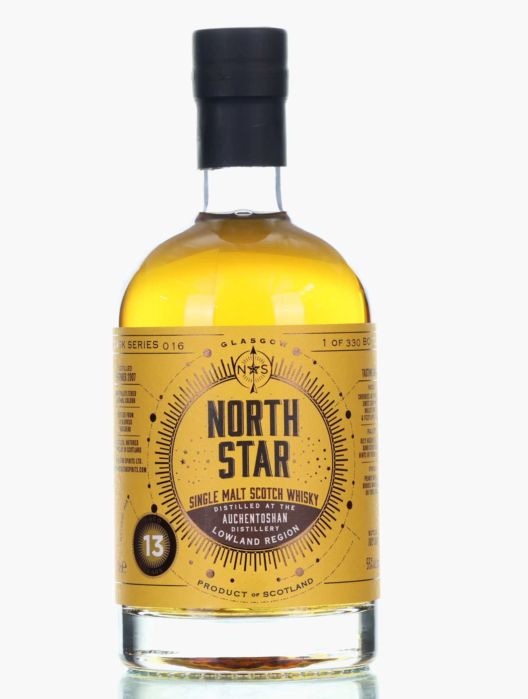 Auchentoshan Cask Series 016 13 Year Old, Oloroso Sherry Cask, 2007, North Star Spirits, 55% whisky bottle