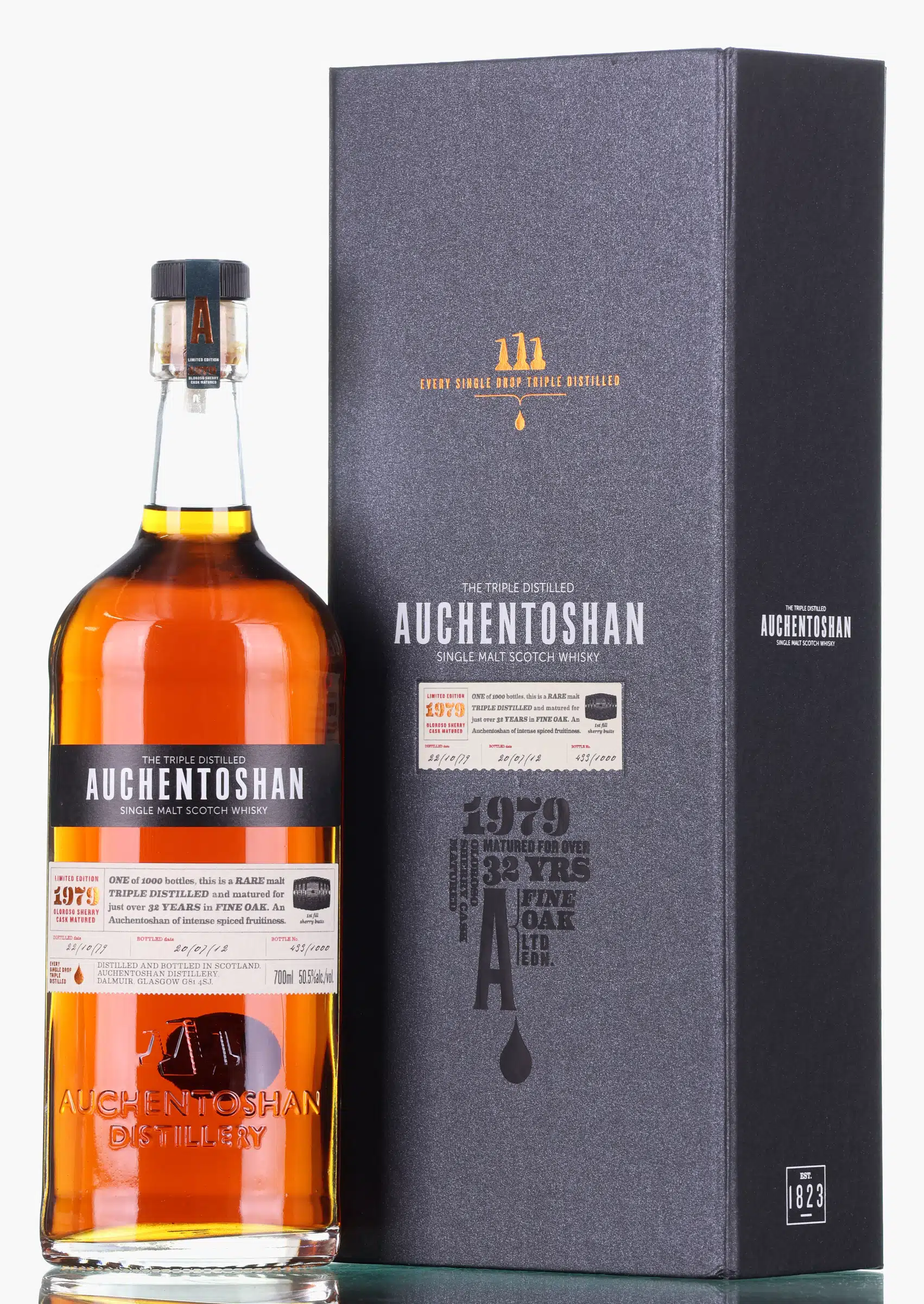 Auchentoshan Limited Edition 1979 32 Year Old, Oloroso Sherry Cask, 2012, 50.5% whisky bottle