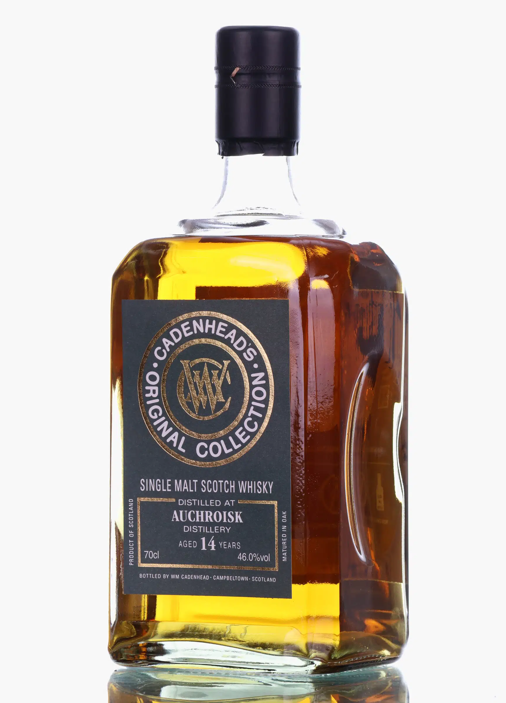 Auchroisk Original Collection 14 Year Old, Bourbon & Manzanilla Sherry Cask, 2010, Cadenhead's, 46% whisky bottle