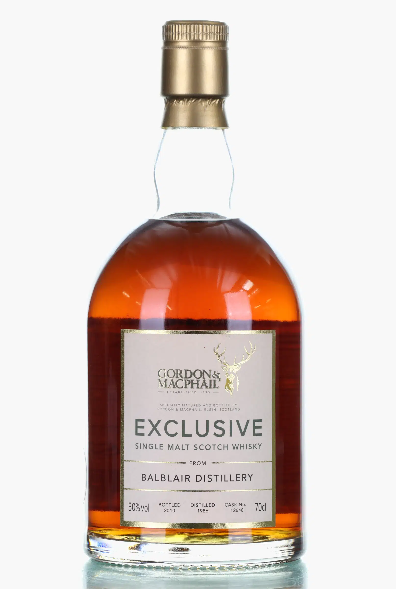 Balblair 23 Year Old, Sherry Cask, Cask #12648, 1986, Gordon & MacPhail, 50% whisky bottle