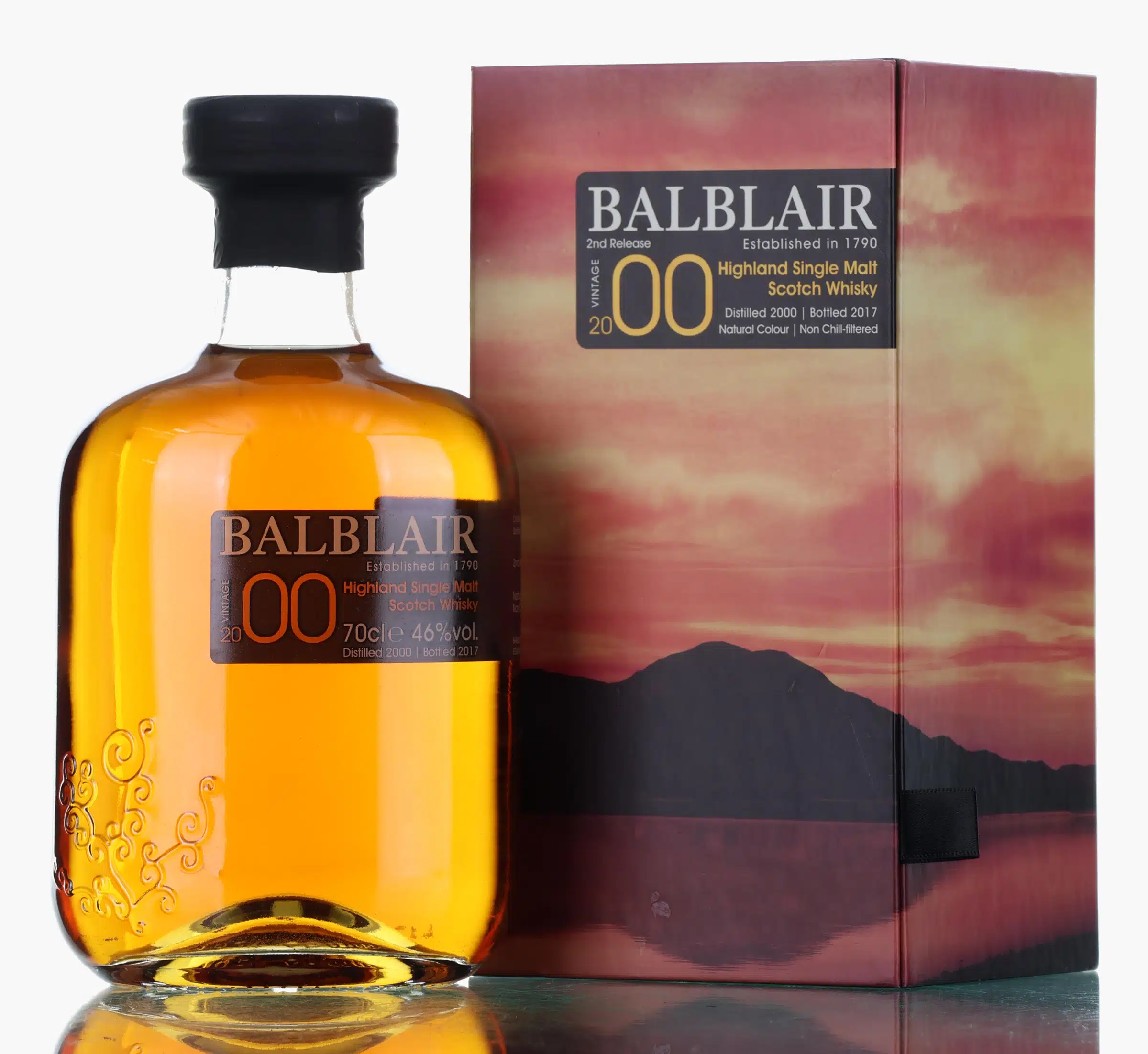 Balblair 2000 2nd Release 17 Year Old, Bourbon & Spanish Oak Sherry Cask, 2017, 46% whisky bottle
