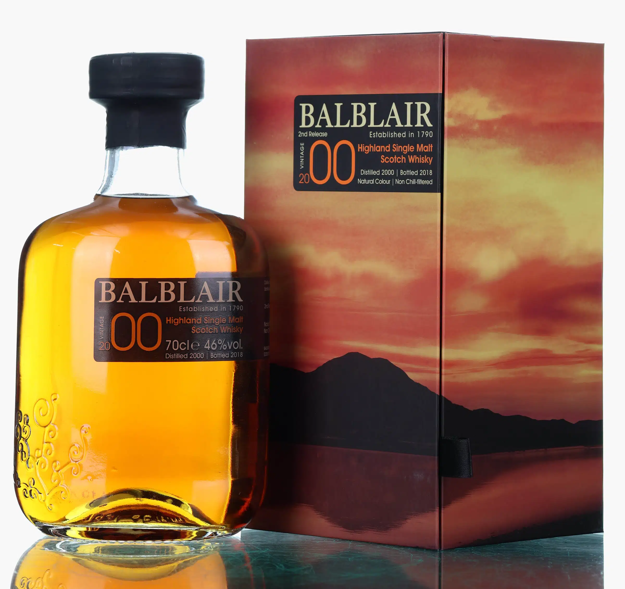Balblair Vintage 2000 18 Year Old, Ex-Bourbon & Spanish Oak Cask, 2nd Release, 2018, 46% whisky bottle