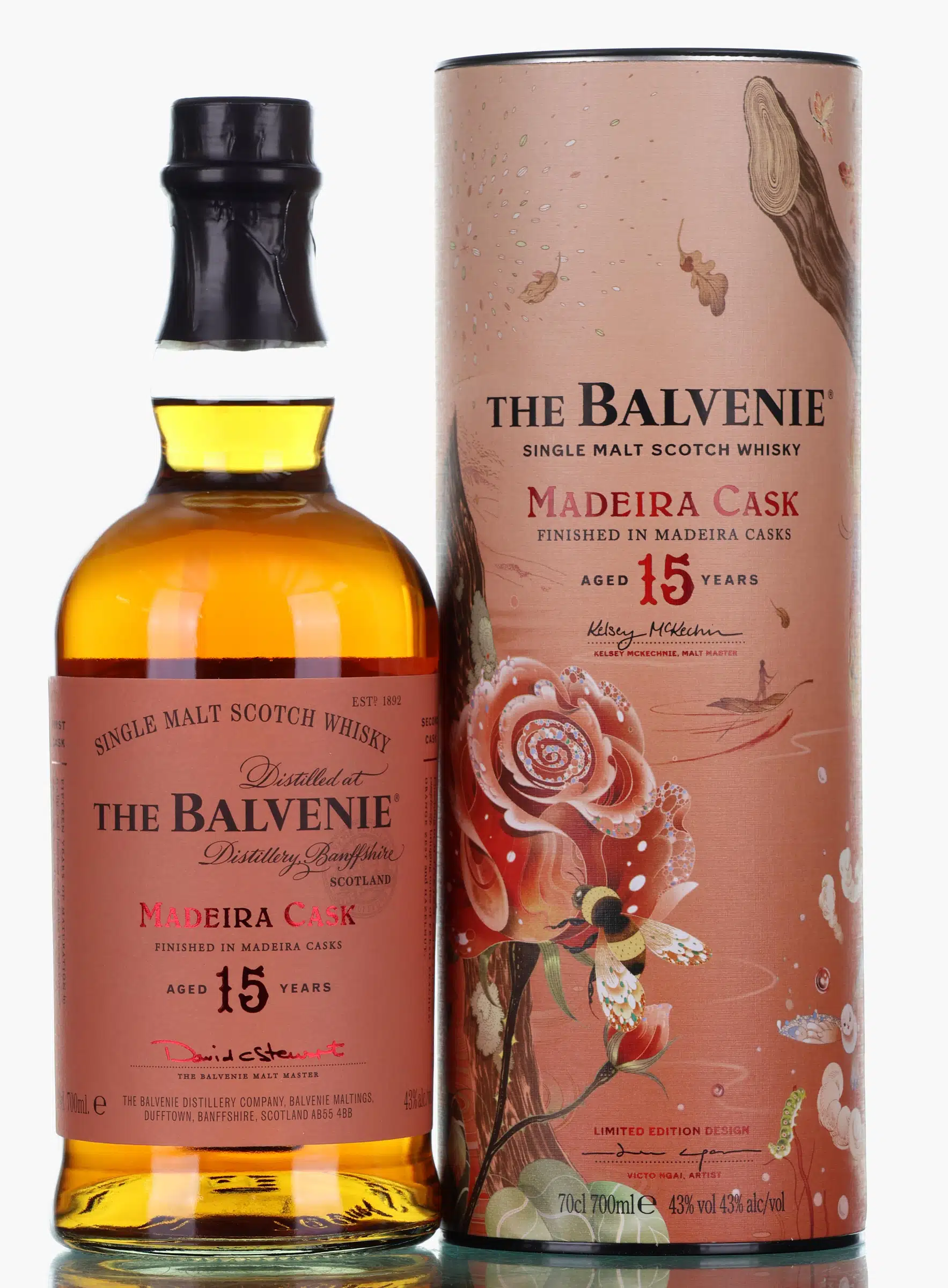 Balvenie Madeira Cask #15 Year Old, American Oak & Madeira Cask, 43% whisky bottle