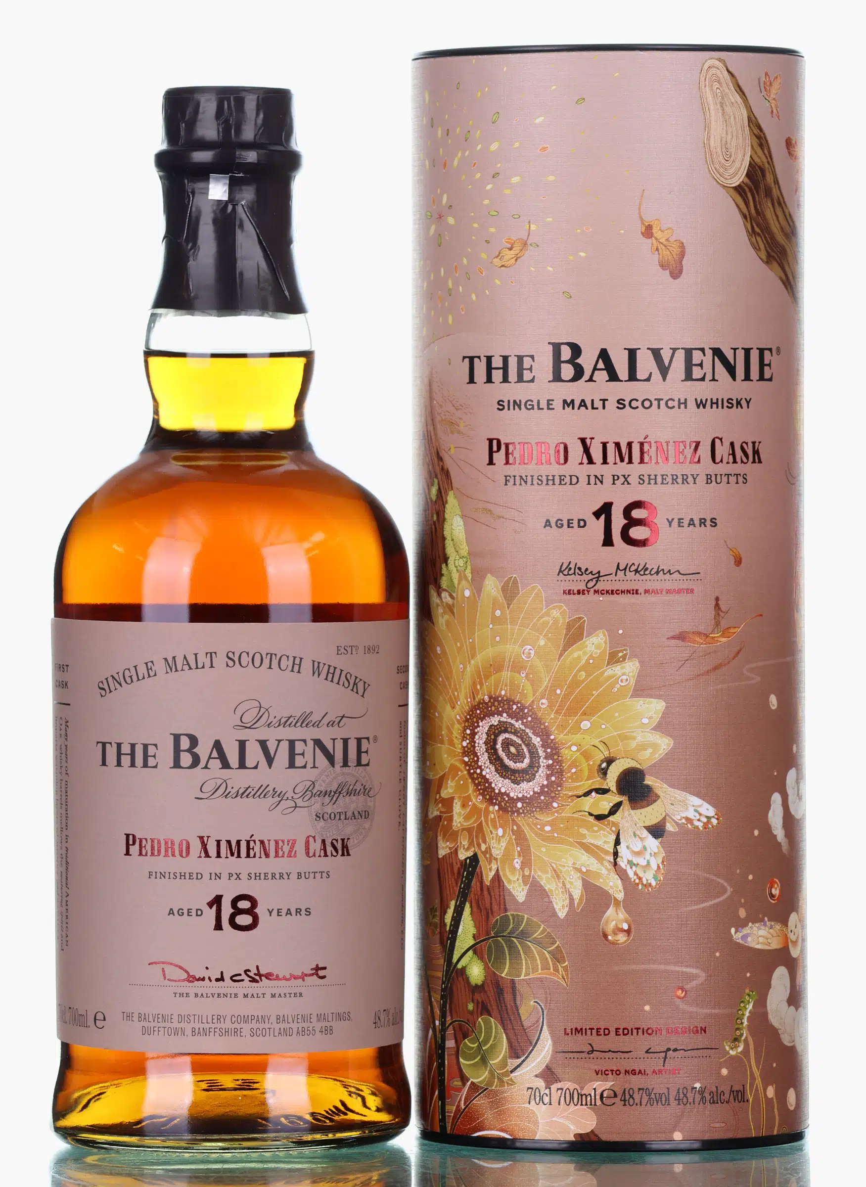 Balvenie Pedro Ximénez Cask Finish 18 Year Old, Sherry Cask, 48.7% whisky bottle