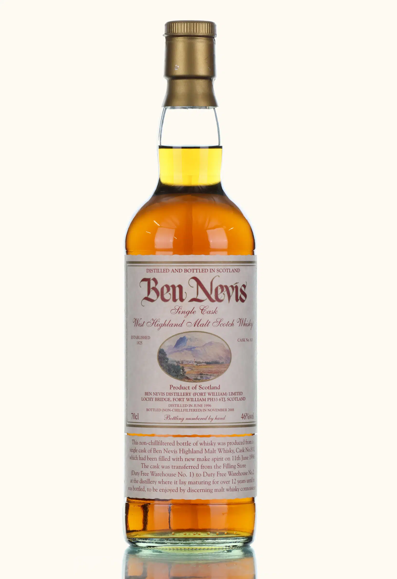 Ben Nevis 12 Year Old, Cask #811, 2008, 46% whisky bottle