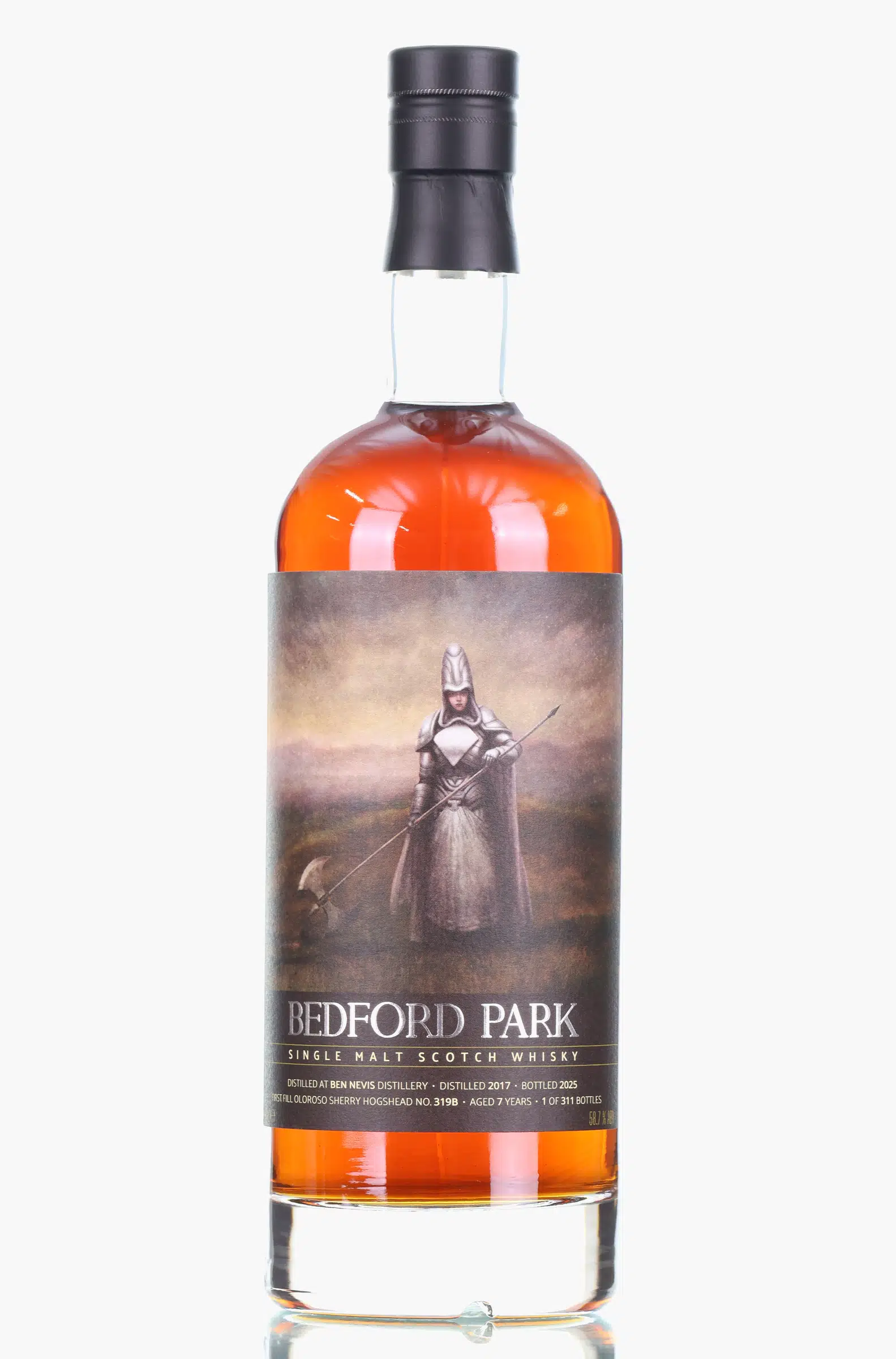 Ben Nevis 7 Year Old, Sherry Hogshead Cask, Cask #319B, 2017, Bedford Park, 58.7% whisky bottle