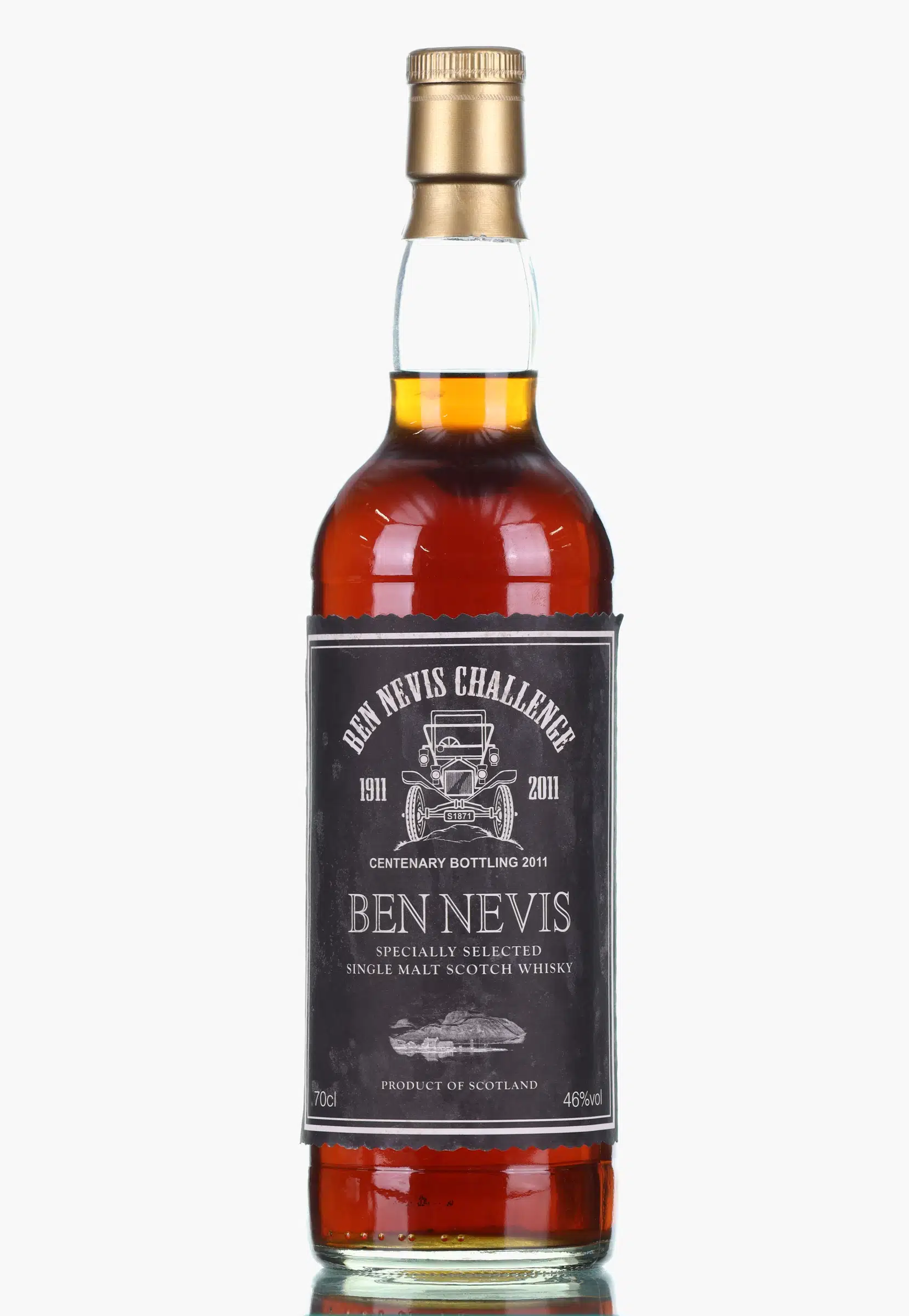 Ben Nevis Centenary 2011 The Model T Ford Conquest, 2011, 46% whisky bottle