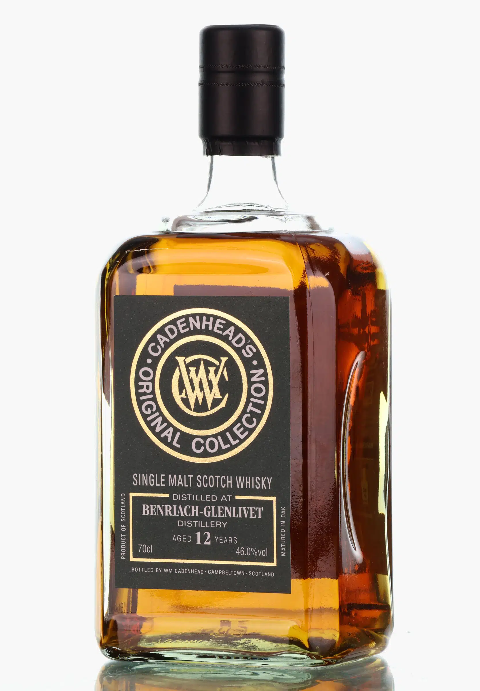 BenRiach Original Collection 12 Year Old, Amontillado Cask, 2012, Cadenhead's, 46% whisky bottle