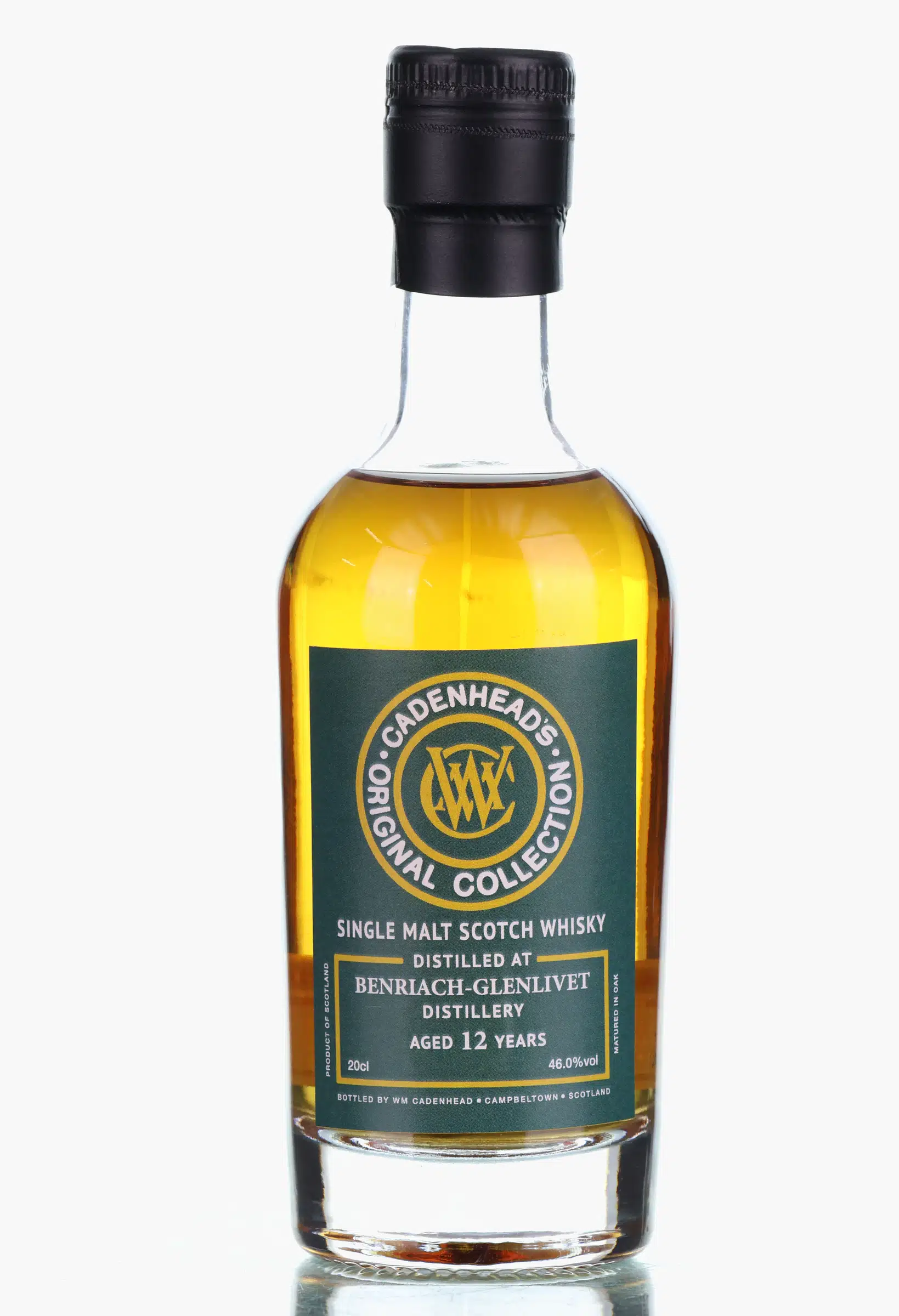 Benriach Cadenhead's Original Collection 12 Year Old, Amontillado Hogshead Cask, 2012, Cadenhead's, 46% whisky bottle