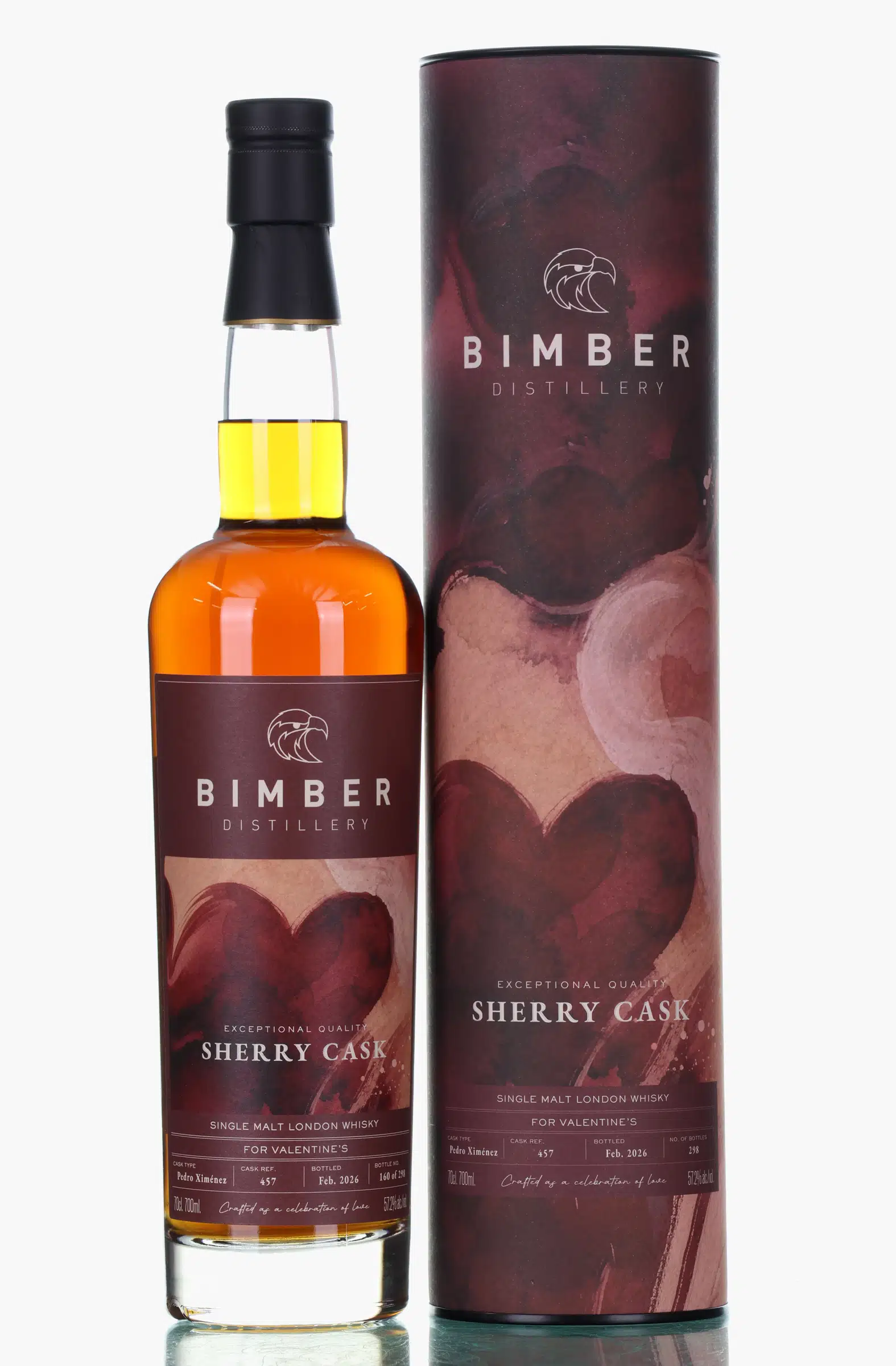 Bimber For Valentine's 5 Year Old, Sherry Cask, Cask #457, 2023, 57.2% whisky bottle