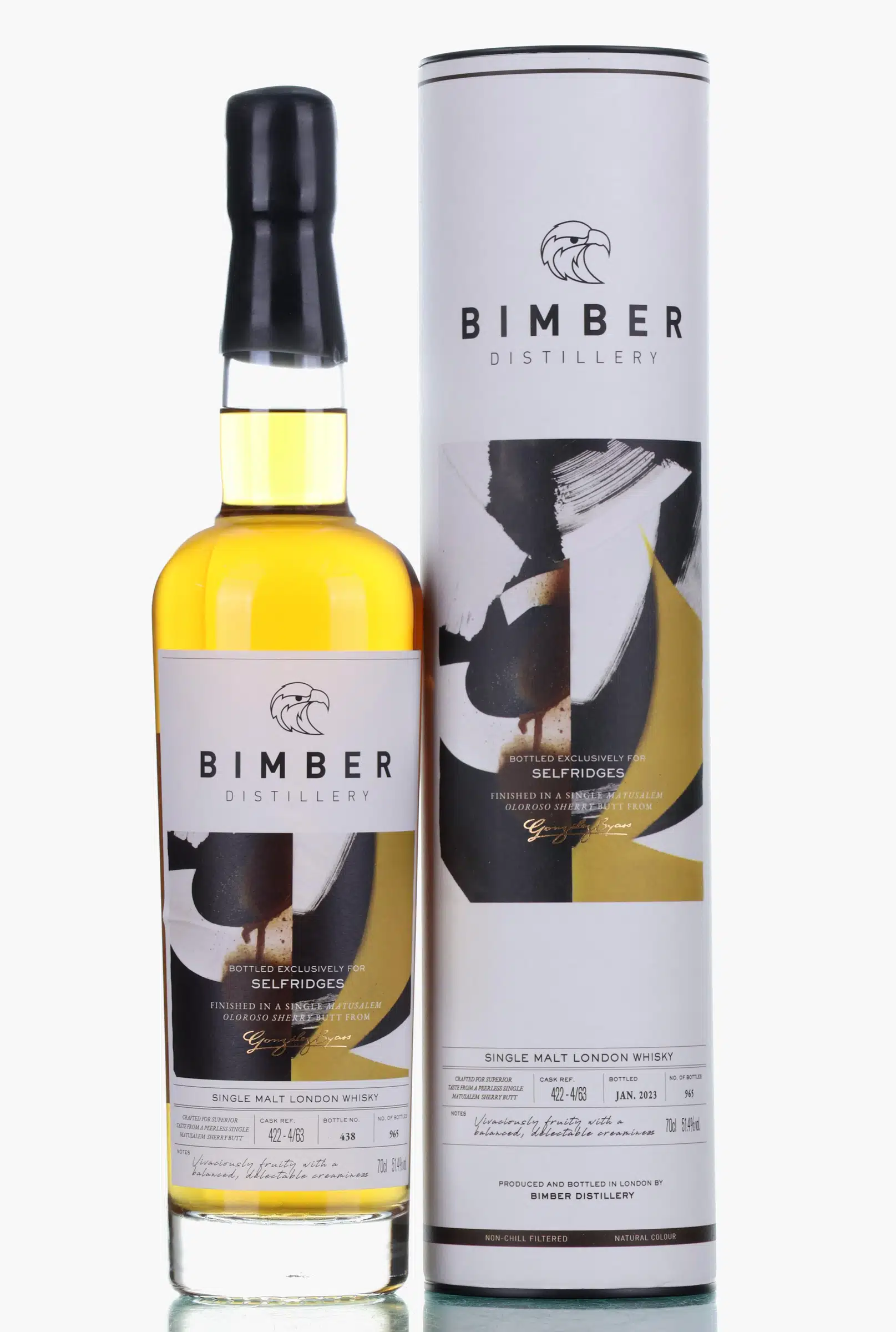 Bimber Selfridges Exclusive, Matusalem Oloroso Sherry Cask, Cask #422-4/63, 2023, 51.4% whisky bottle