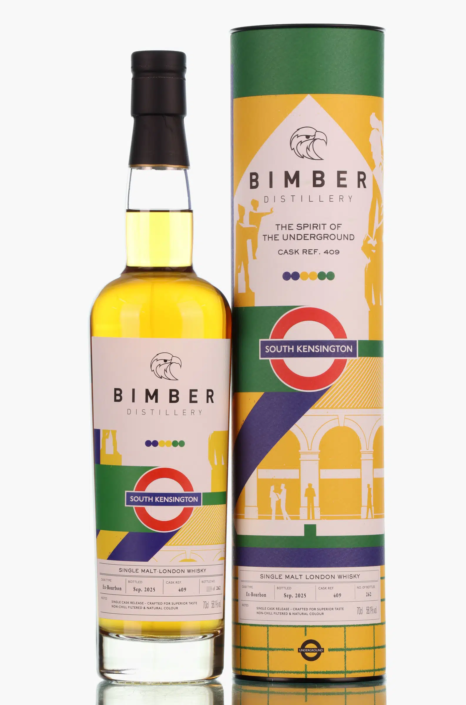 Bimber Spirit of the Underground South Kensington, Bourbon Cask, Cask #409, 2025, 58.7% whisky bottle