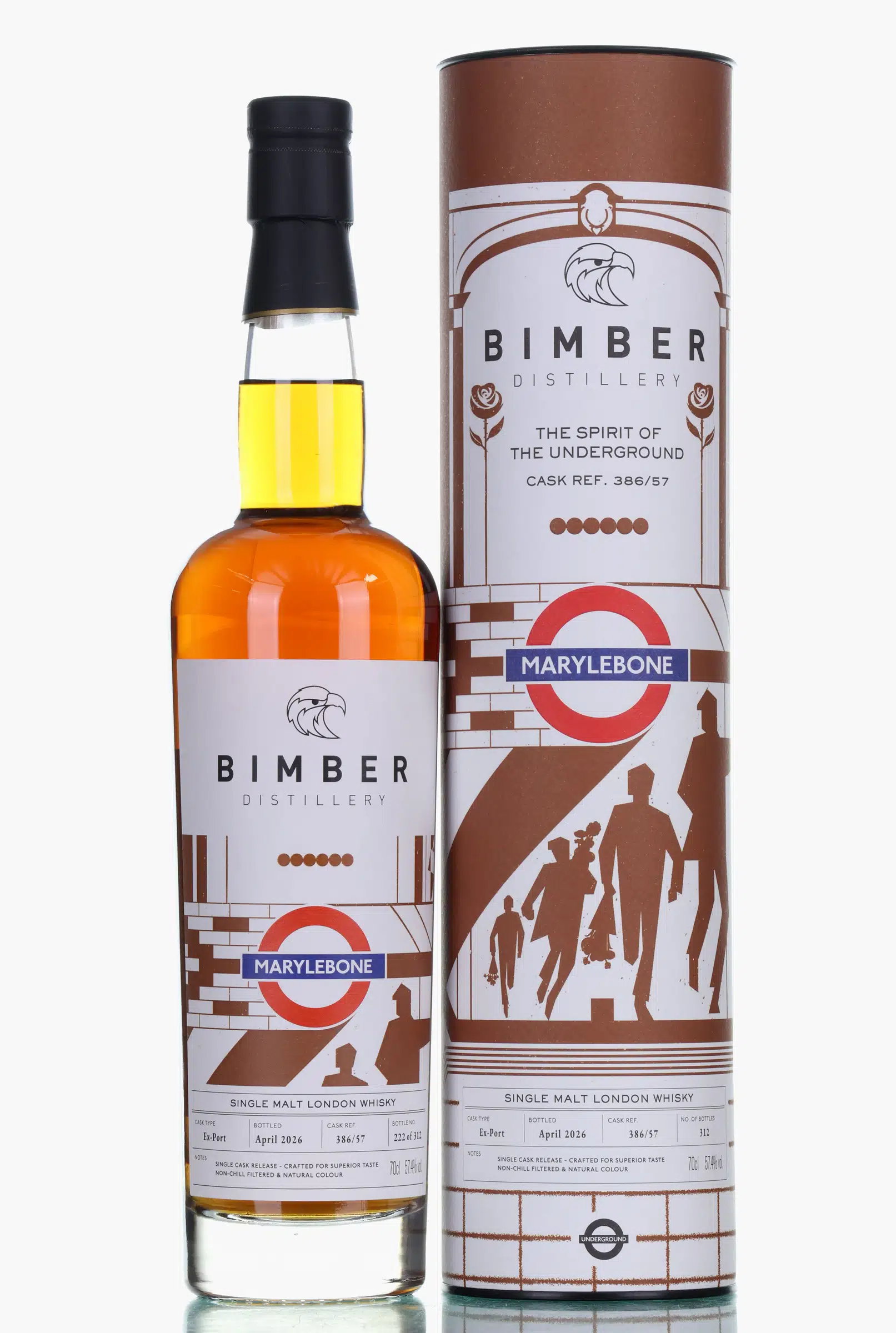 Bimber The Spirit Of The Underground 2026 Marylebone Cask 386/57, Port Cask, Cask #386/57, 2026, 57.4% whisky bottle