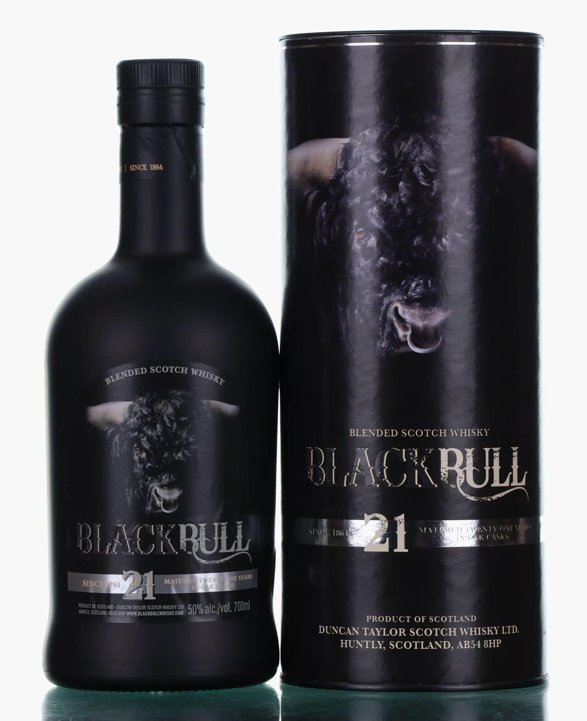 Black Bull 21 Year Old, Bourbon & Sherry Cask, Duncan Taylor, 50% whisky bottle
