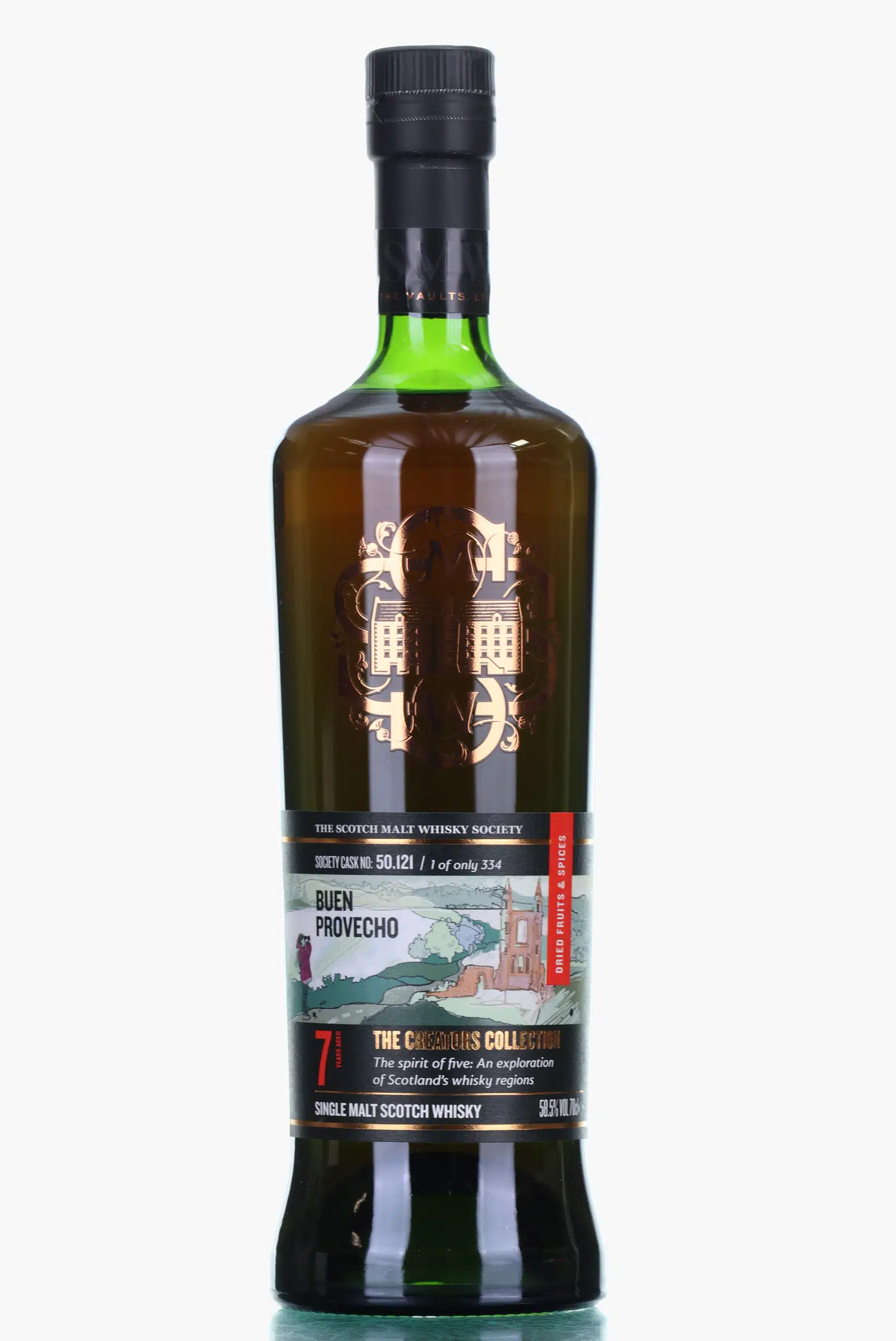 Bladnoch The Creators Collection 7 Year Old, Sherry Cask, Cask #50.121, 2018, The Scotch Malt Whisky Society, 58.5% whisky bottle