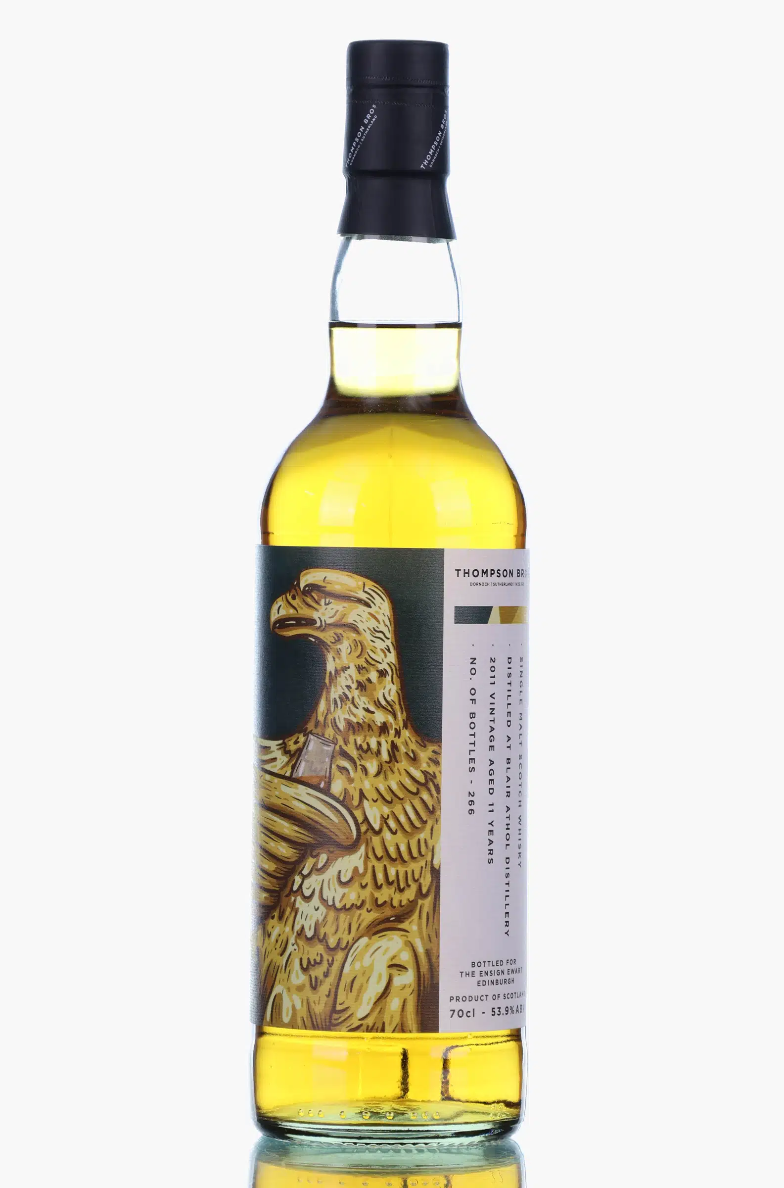 Blair Athol 11 Year Old, Refill Hogshead & PX Hogshead Cask, 2011, Thompson Bros, 53.9% whisky bottle