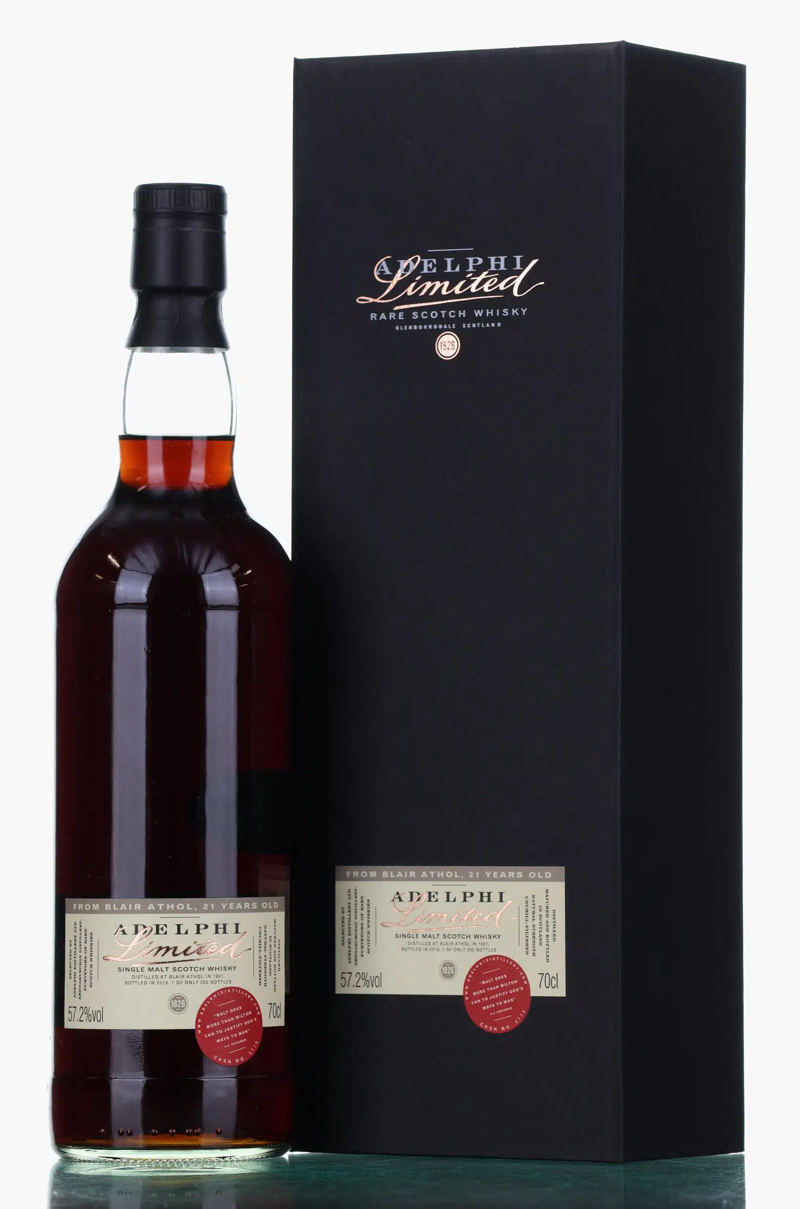 Blair Athol 21 Year Old, Sherry Cask, Cask #5773, 1997, Adelphi, 57.2% whisky bottle