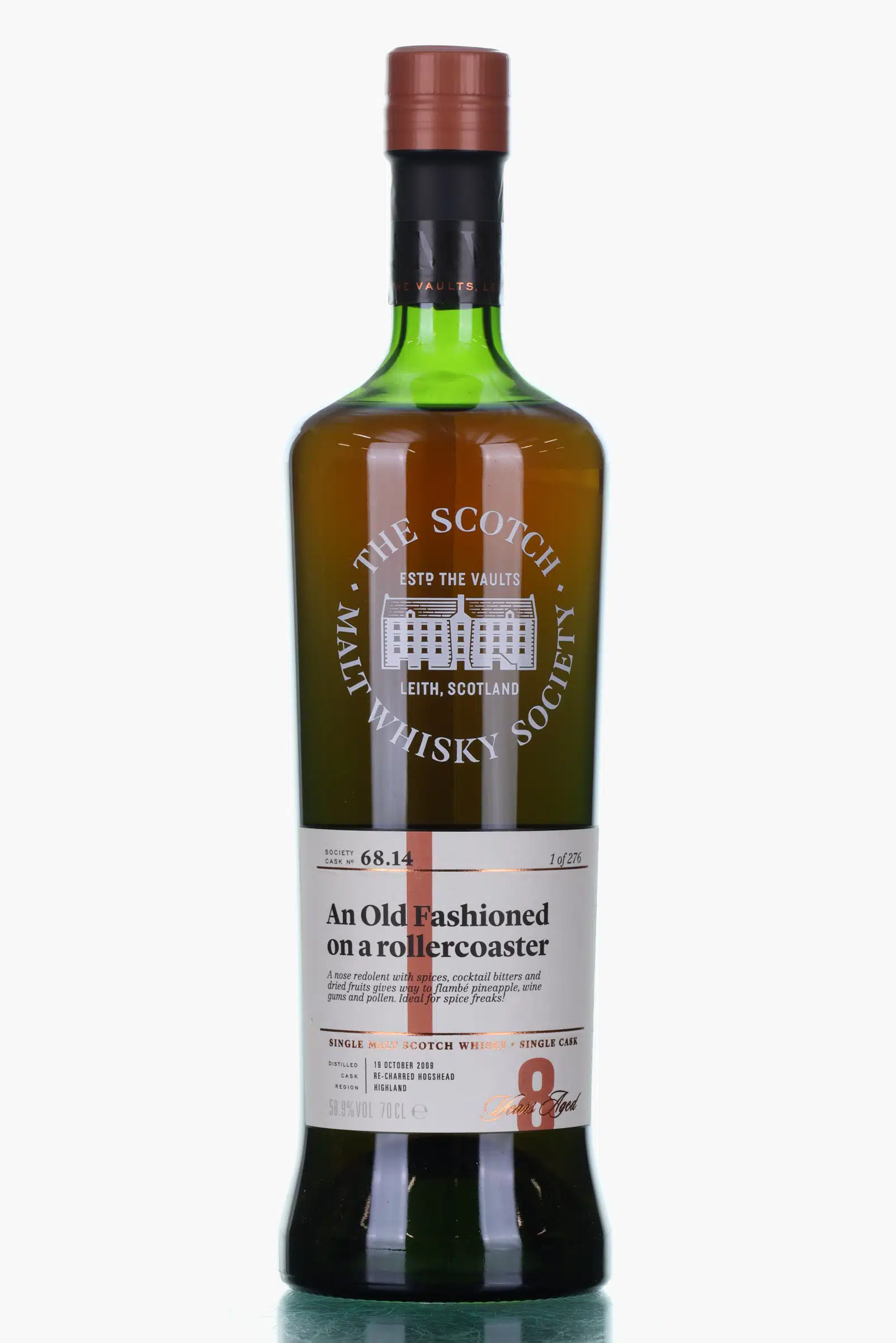 Blair Athol An Old Fashioned on a Rollercoaster 8 Year Old, Re-Charred Hogshead Cask, Cask #14, 2009, The Scotch Malt Whisky Society, 58.9% whisky bottle