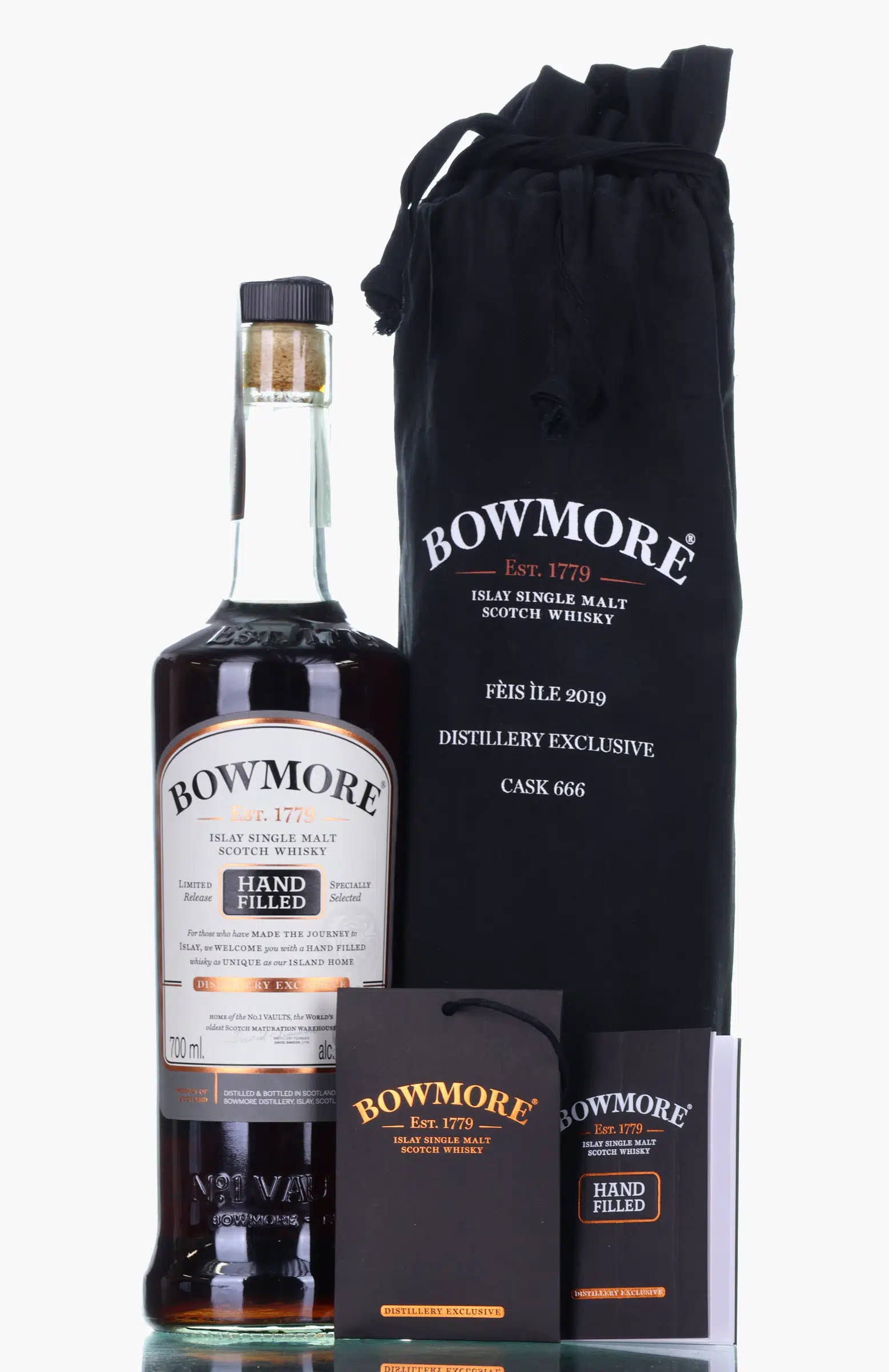 Bowmore Hand Filled Cask Devil's Cask Feis Ile 2019 22 Year Old, Oloroso Sherry Cask, Cask #666, 2019, 52.3% whisky bottle