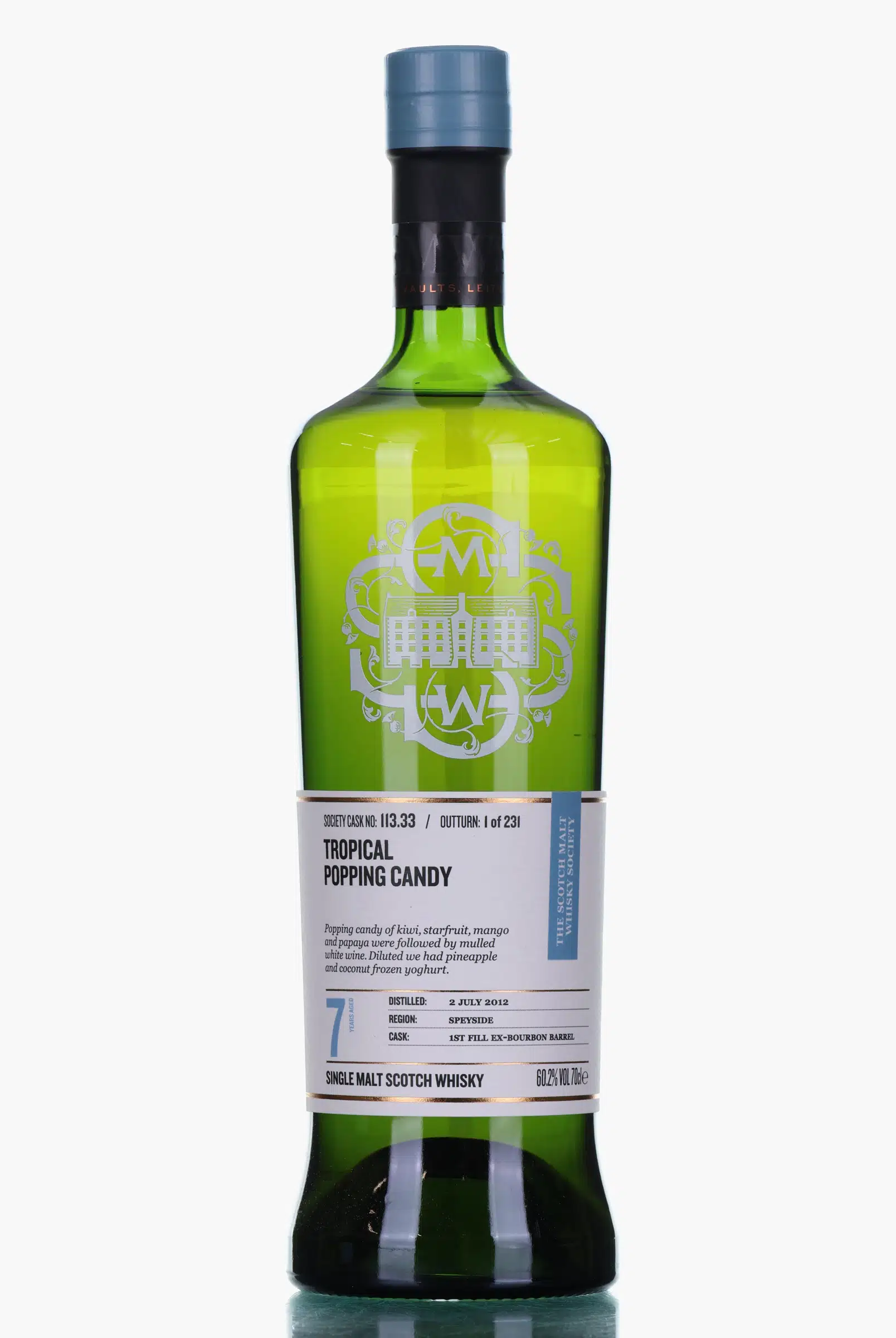 Braeval Tropical Popping Candy 7 Year Old, Bourbon Cask, Cask #113.33, 2012, Scotch Malt Whisky Society, 60.2% whisky bottle