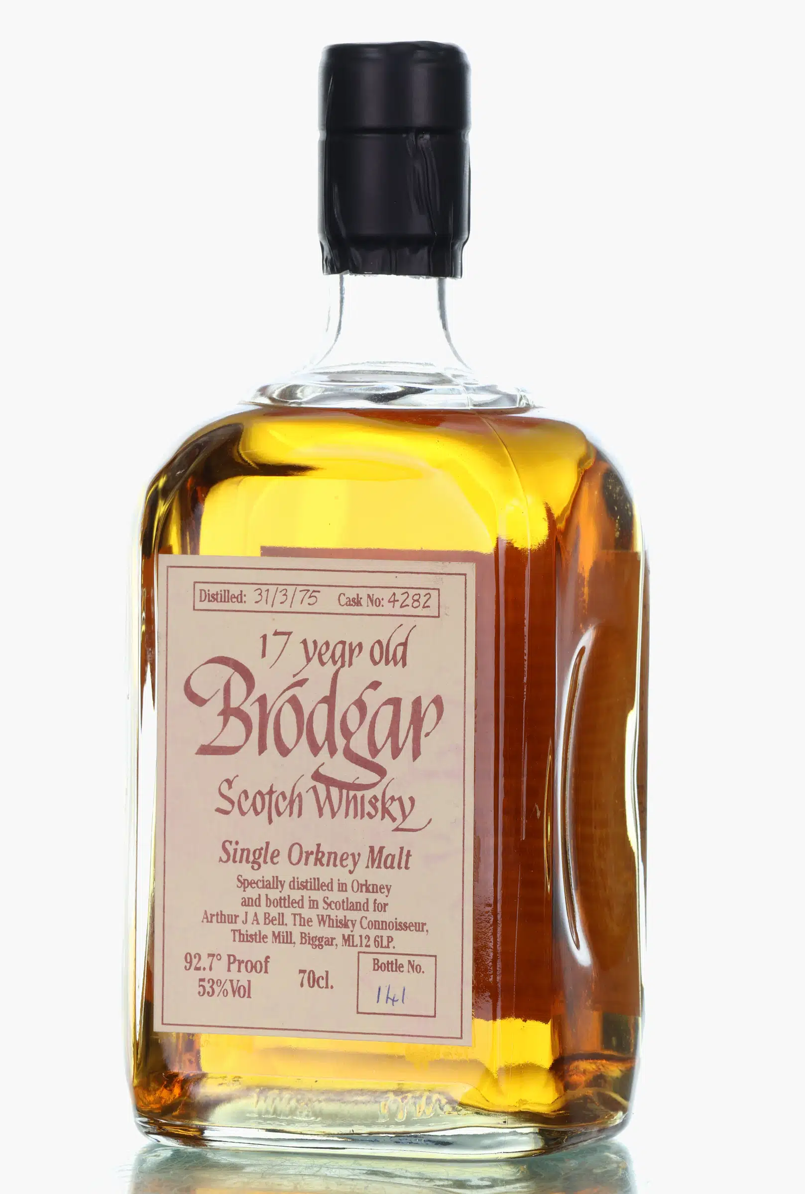 Highland Park Brodgar 17 Year Old, Cask #4282, 1975, The Whisky Connoisseur, 53% whisky bottle